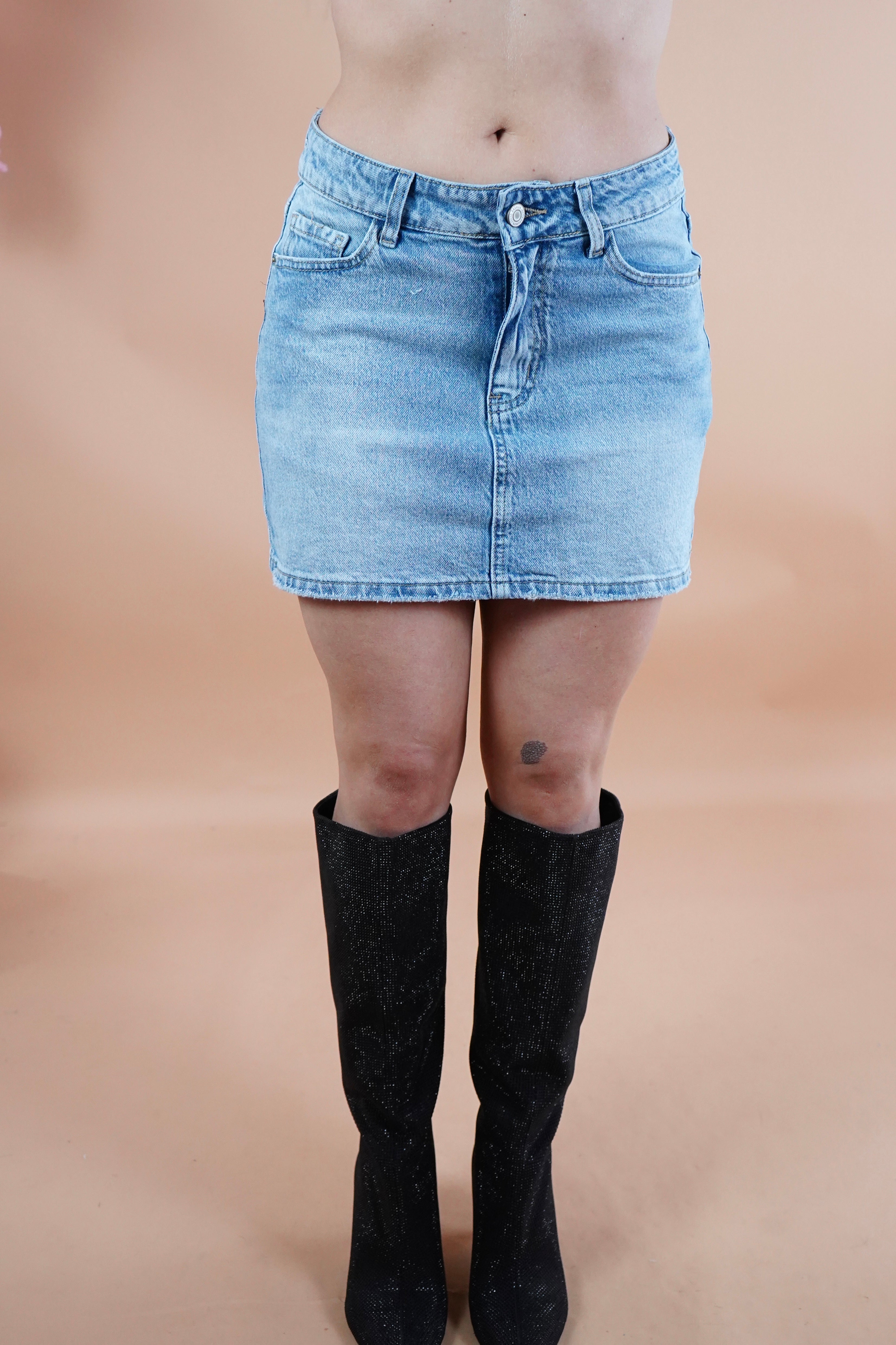 MINIGONNA DENIM CHIARO
