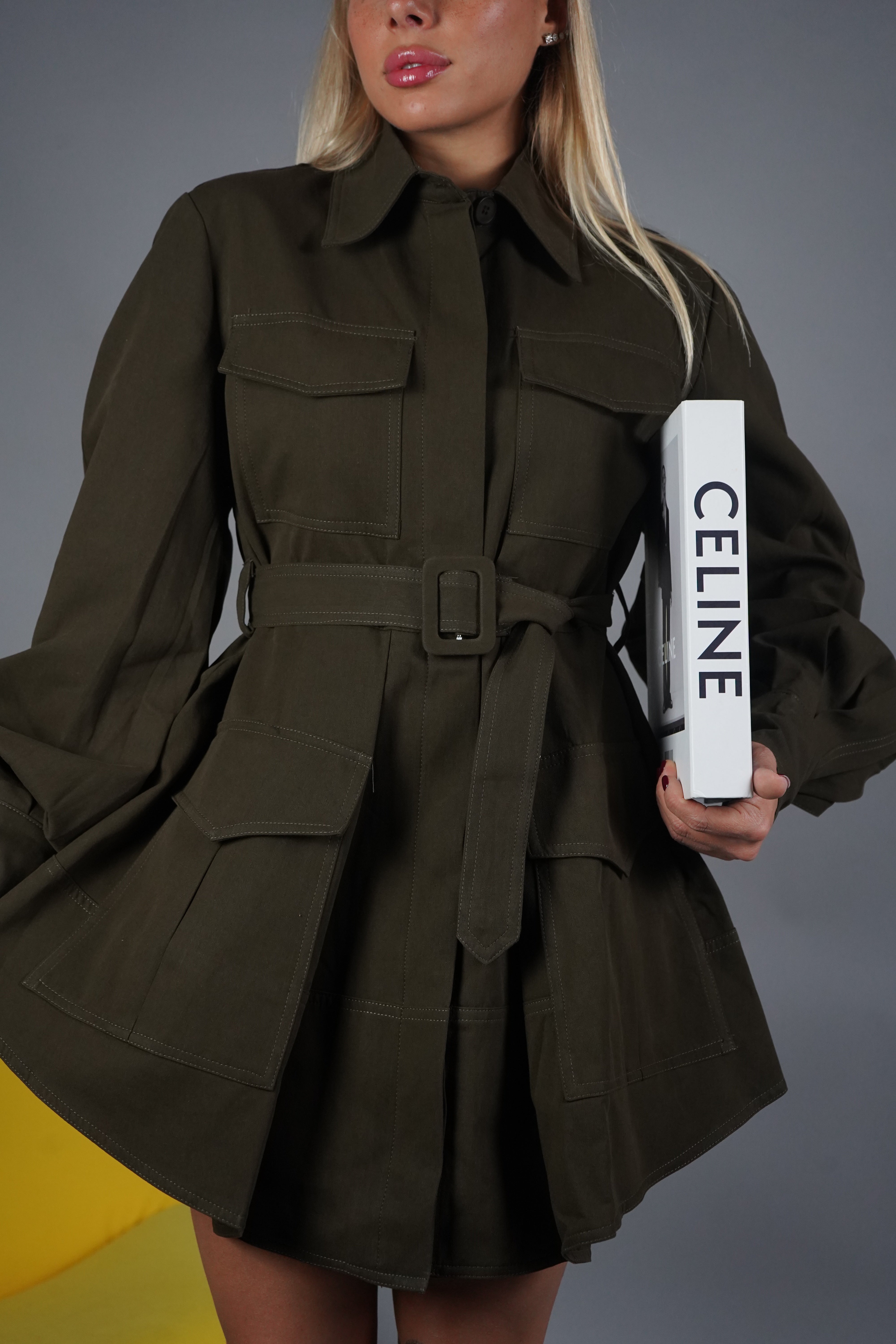 DRESS CAMICIA VERDE MILITARE