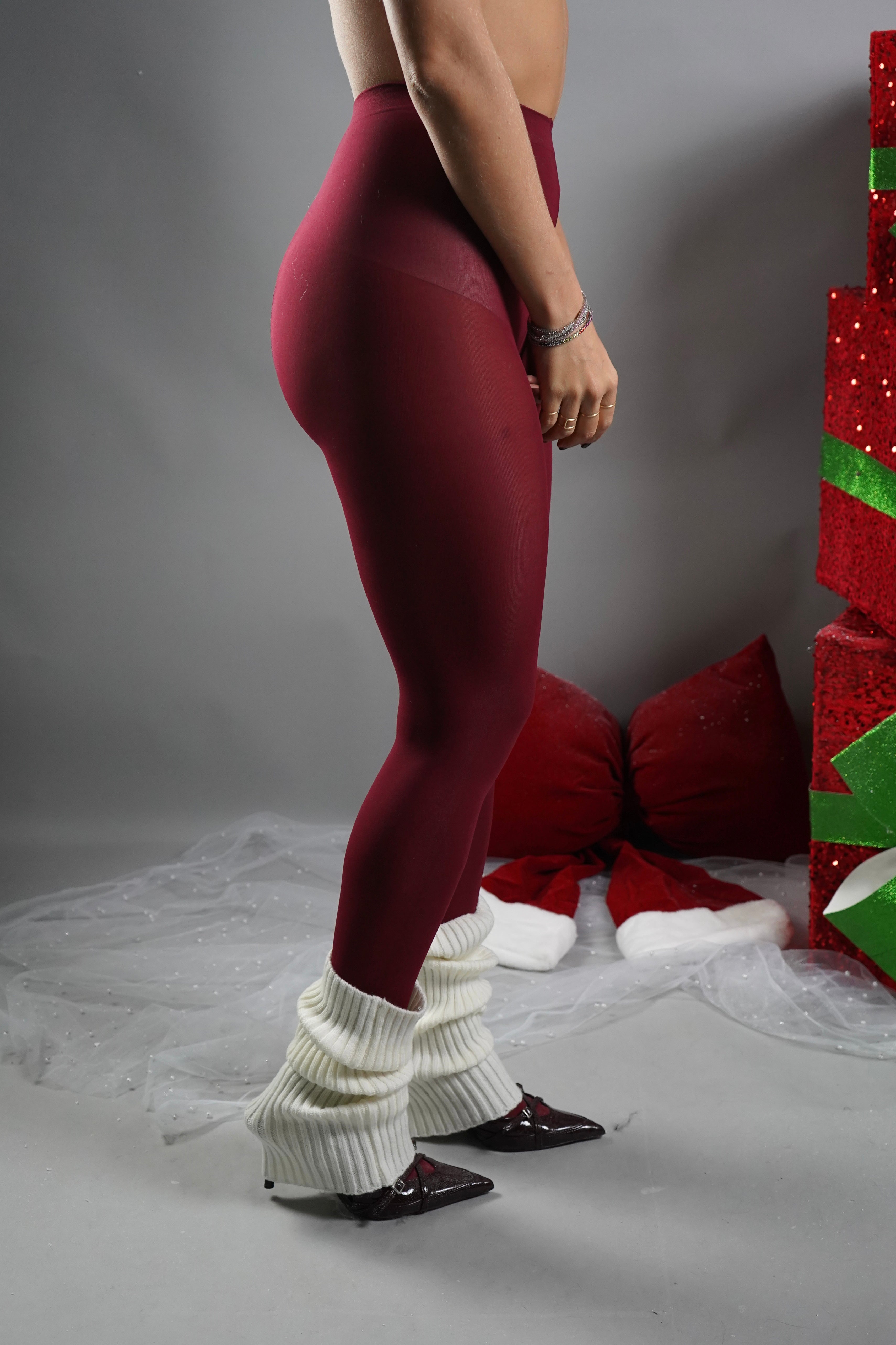 CALZE SEMIVELATE BORDEAUX