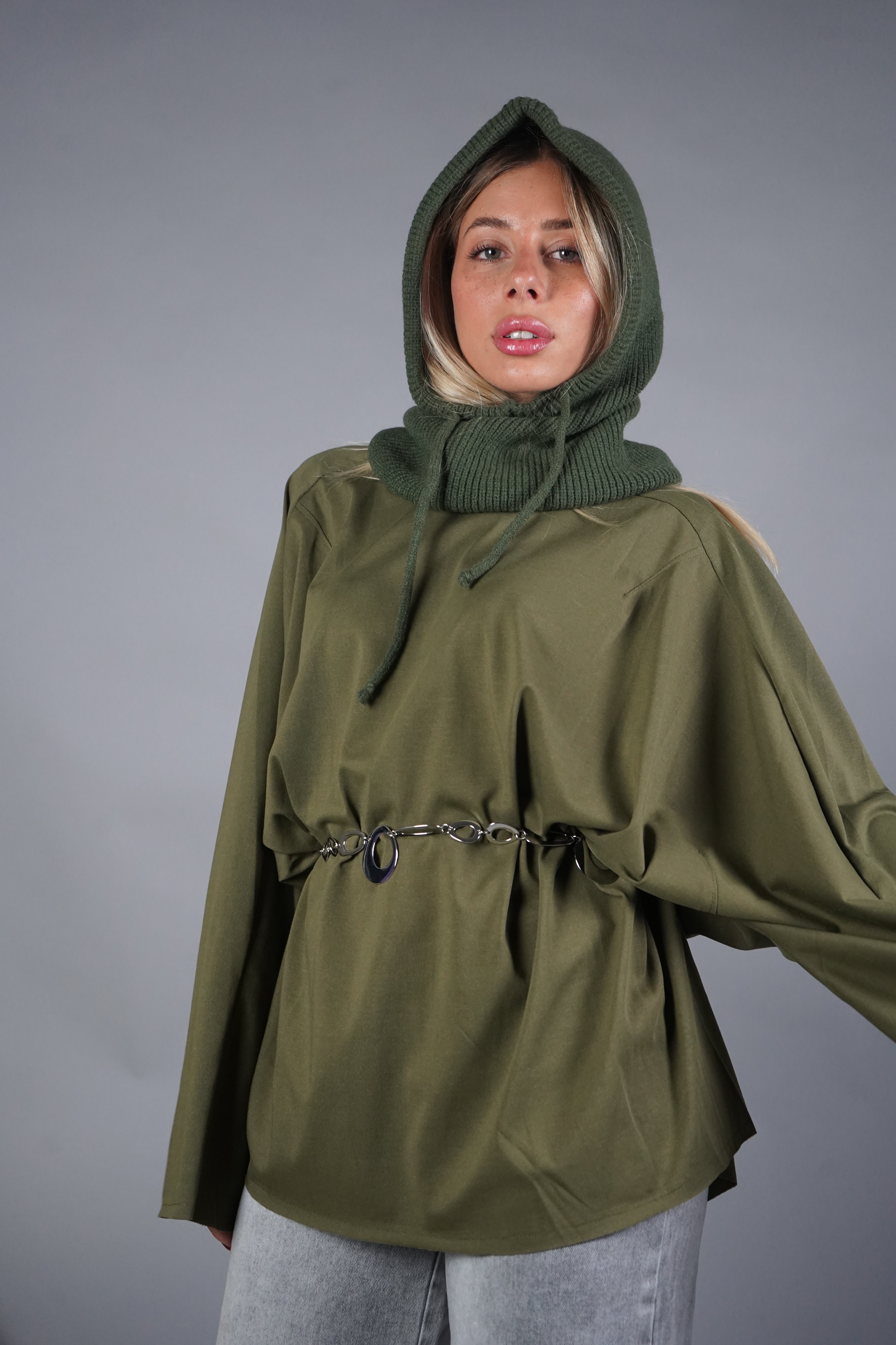 T-SHIRT LONG SLEEVE VERDE MILITARE