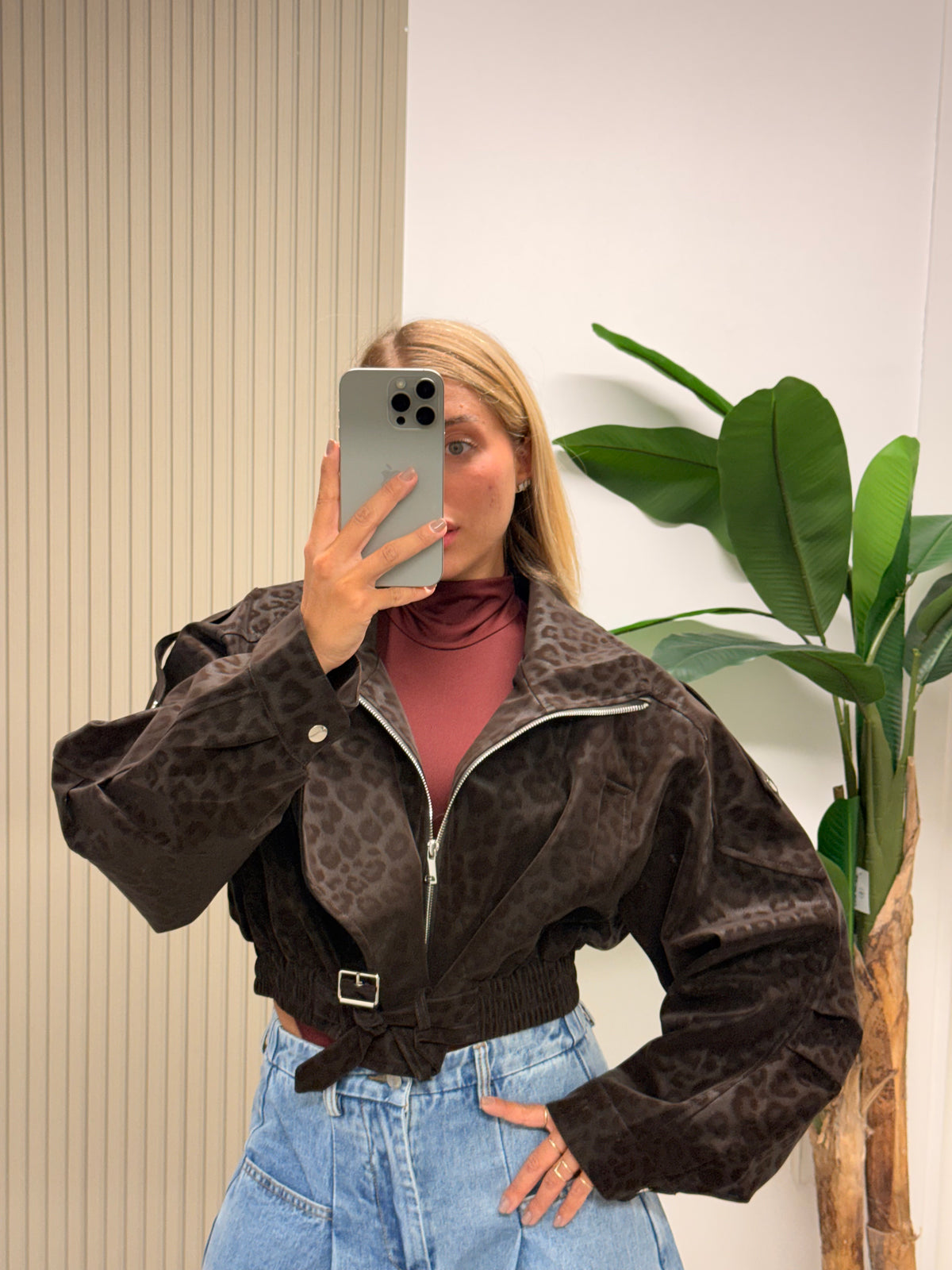 BOMBER ANIMALIER IMPERMEABILE