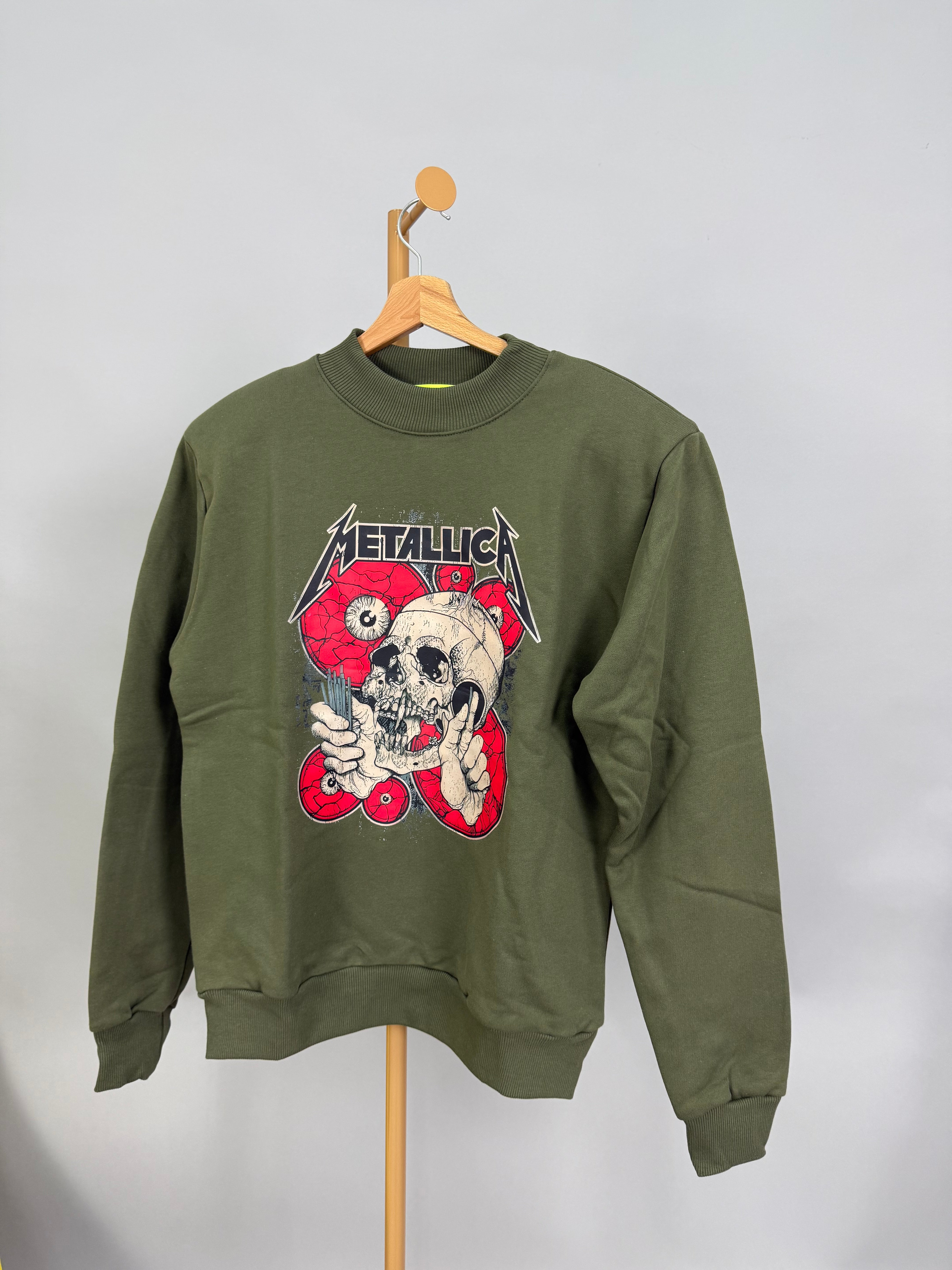 FELPA BAROK&ROLL SPALLINA METALLICA VERDE