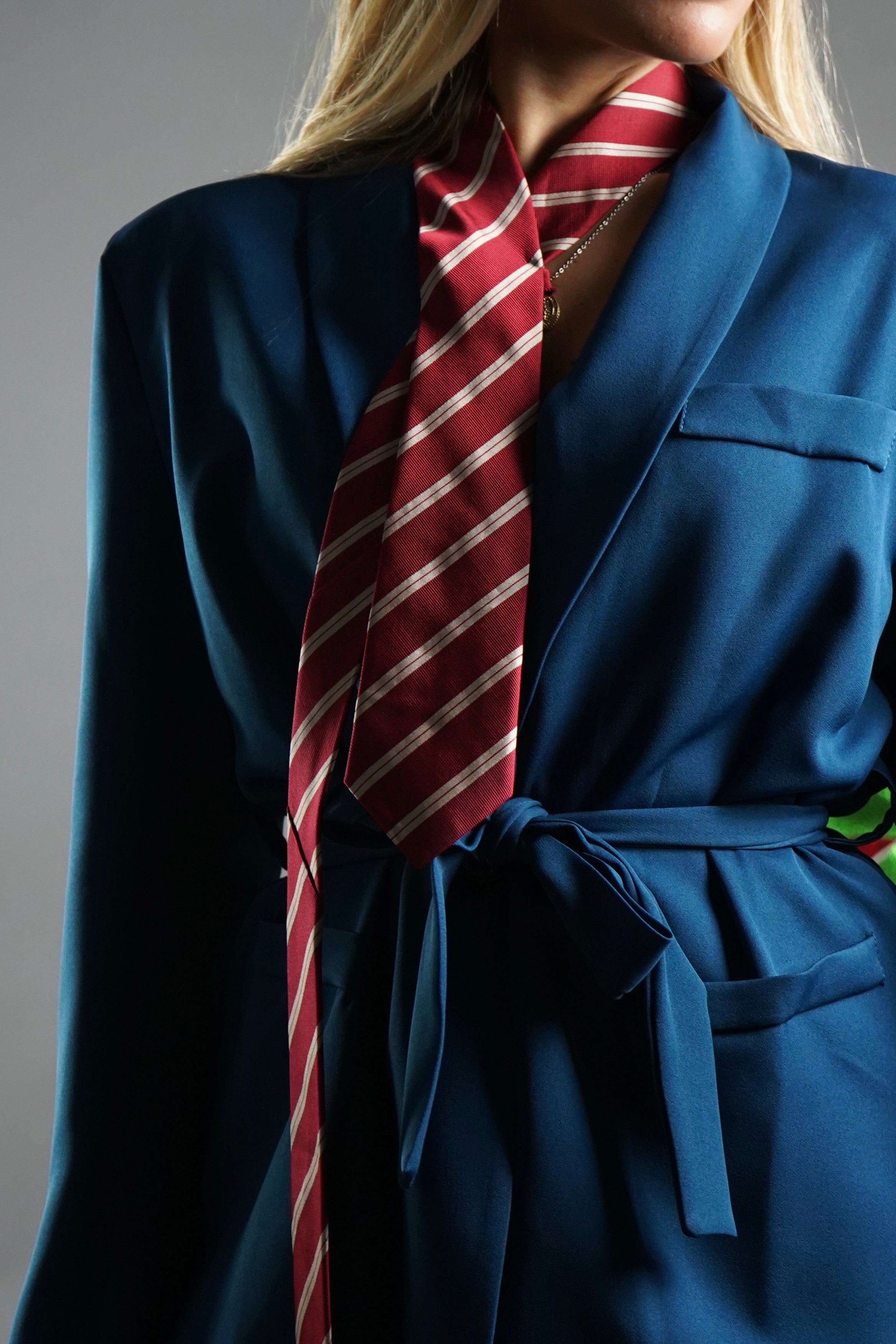 CRAVATTA RIGHE BORDEAUX