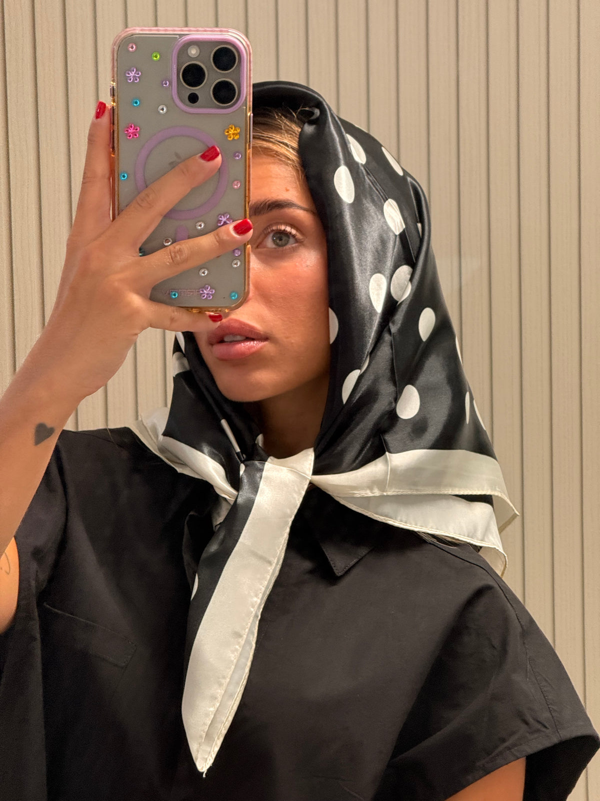 FOULARD POIS NERO