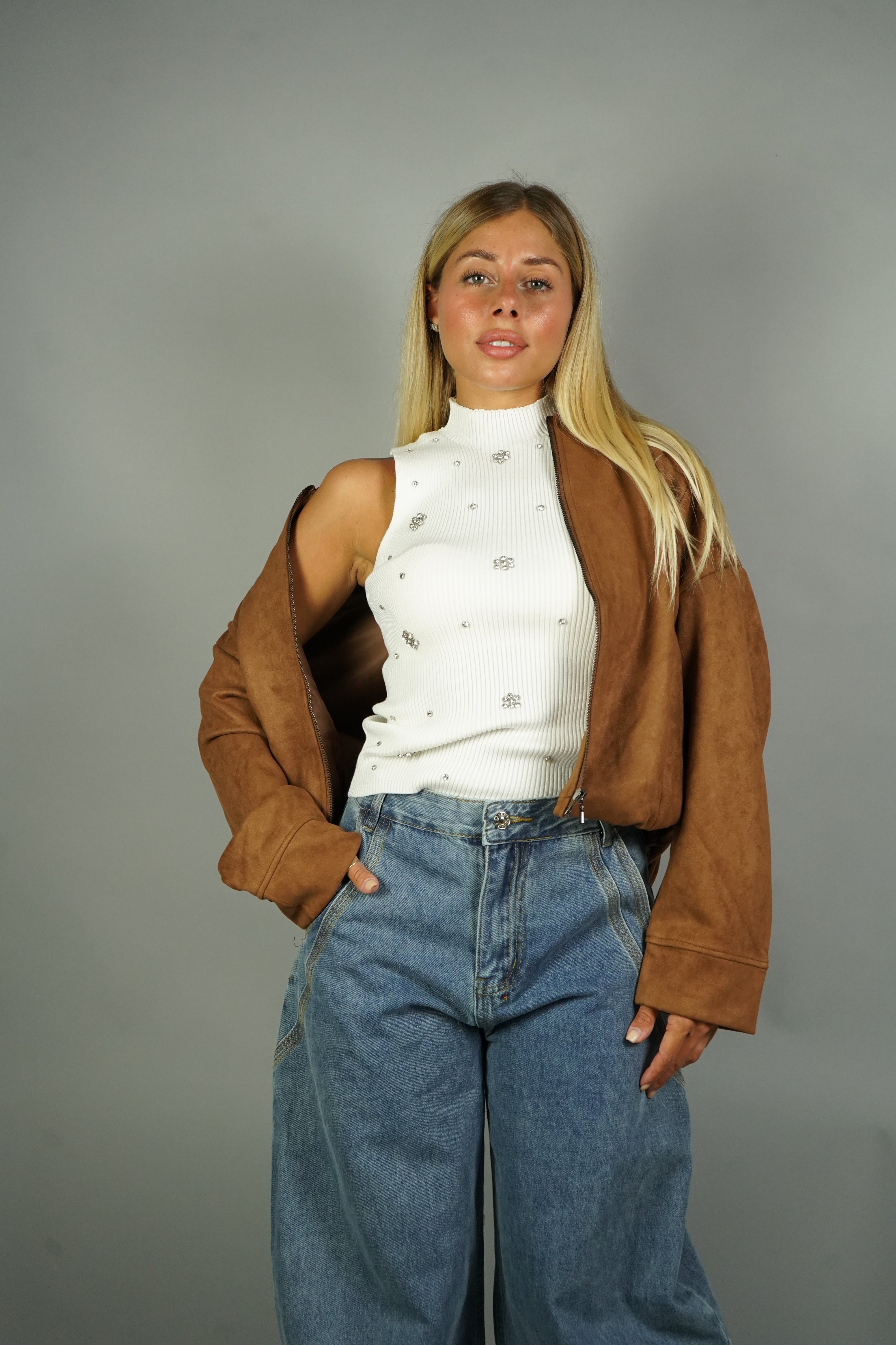 BOMBER CAMOSCIO CAMMELLO