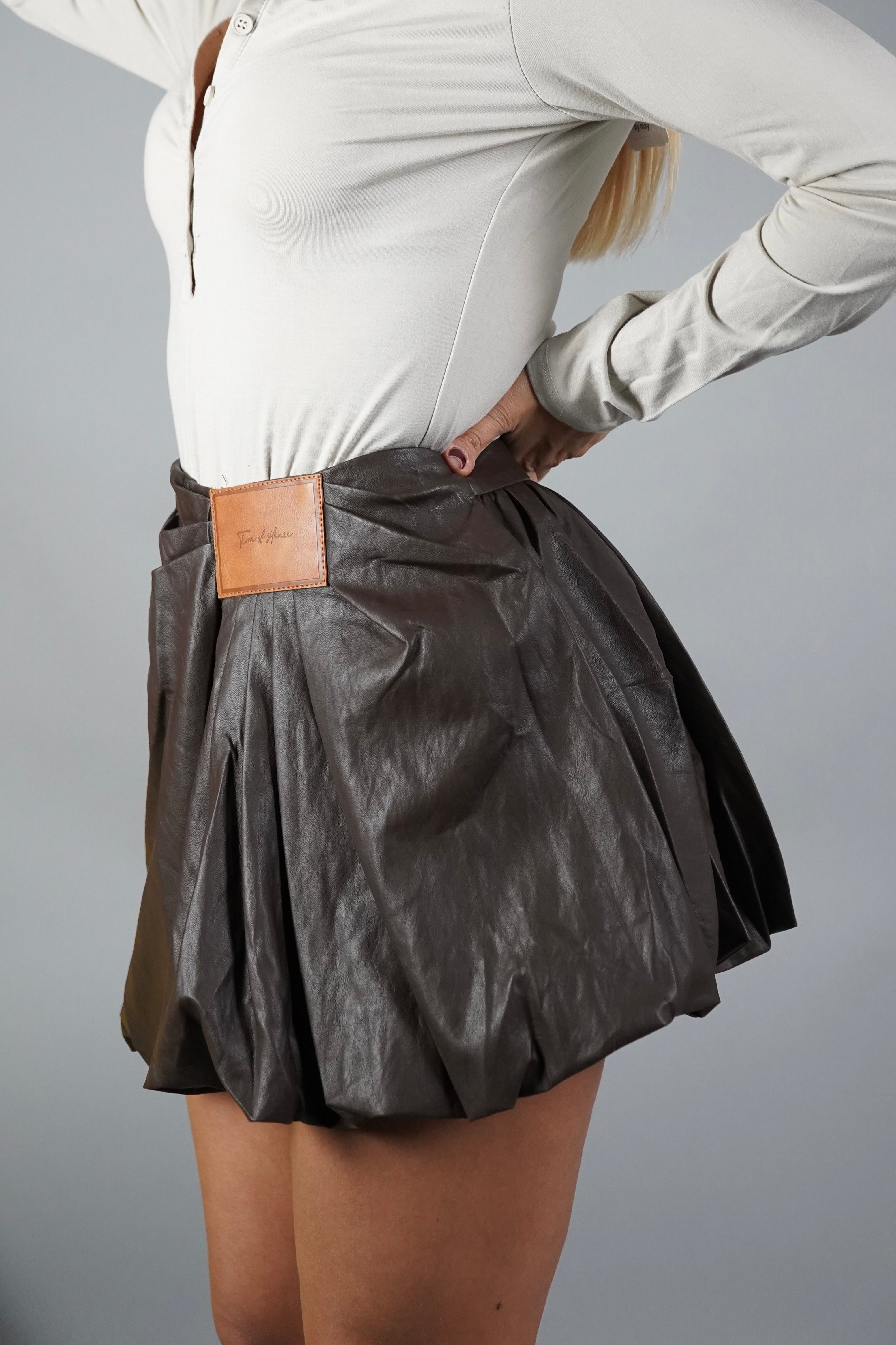 GONNA BALLON ECOPELLE MARRONE