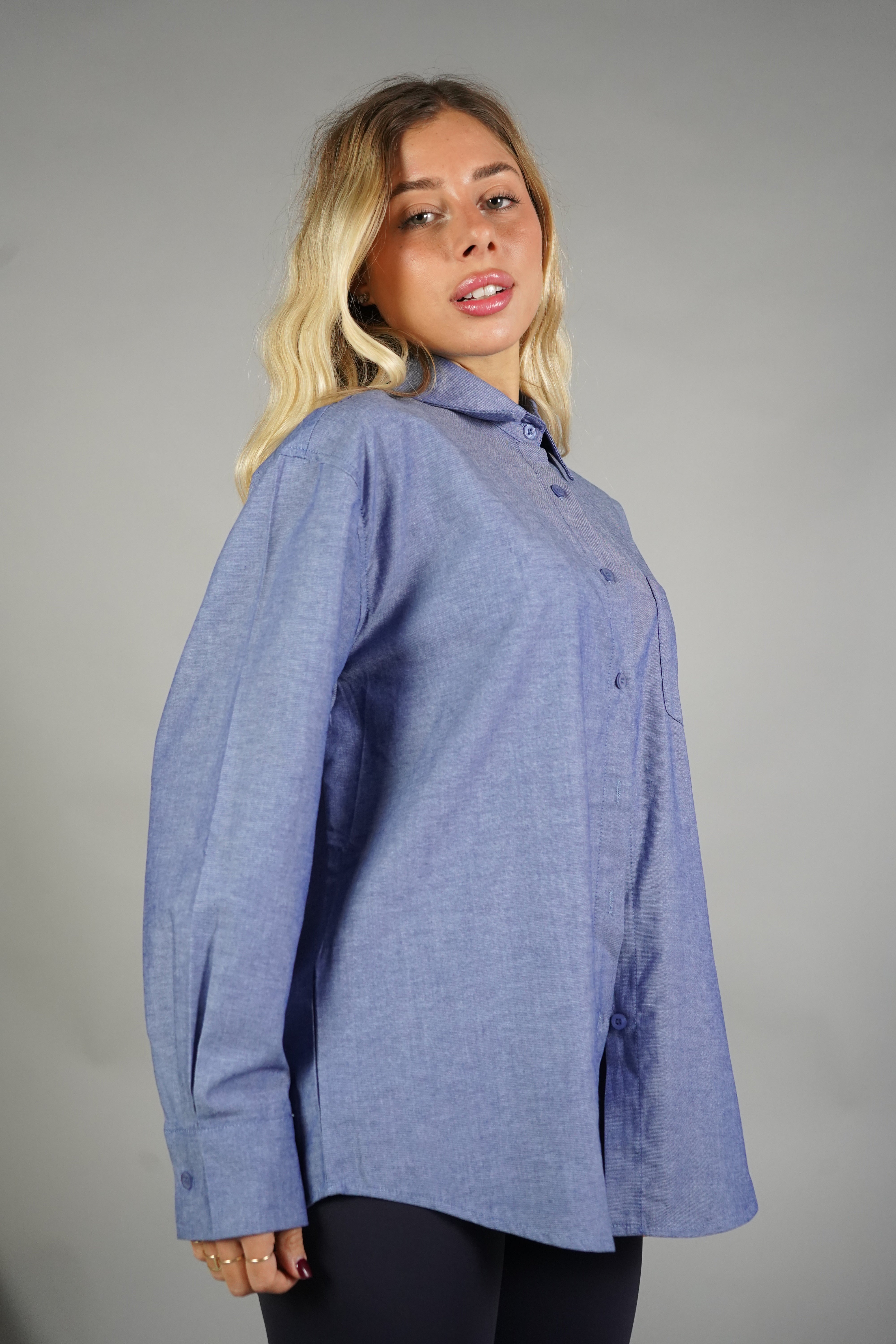 CAMICIA OXFORD AZZURRA