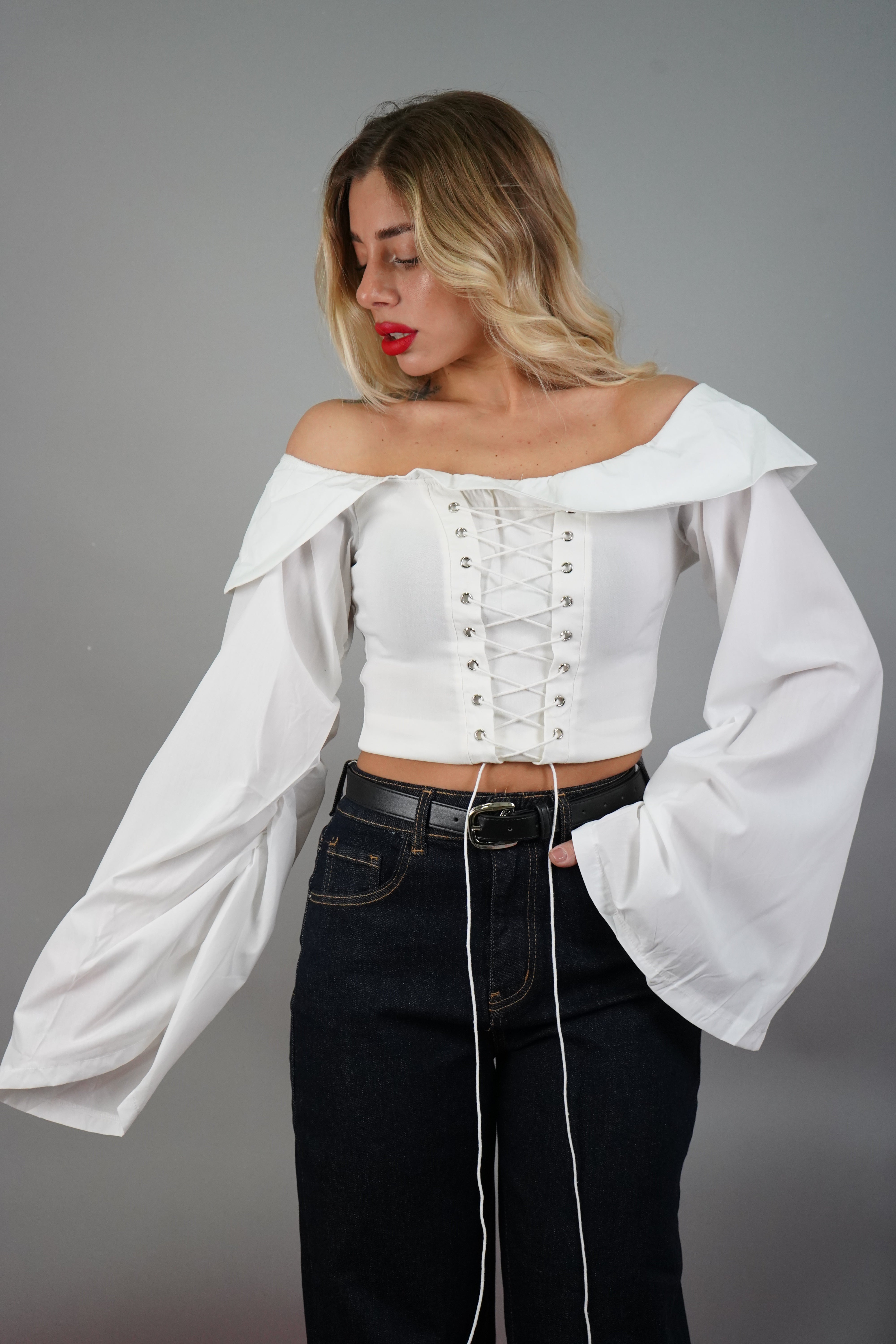 TOP CORSETTO BIANCO