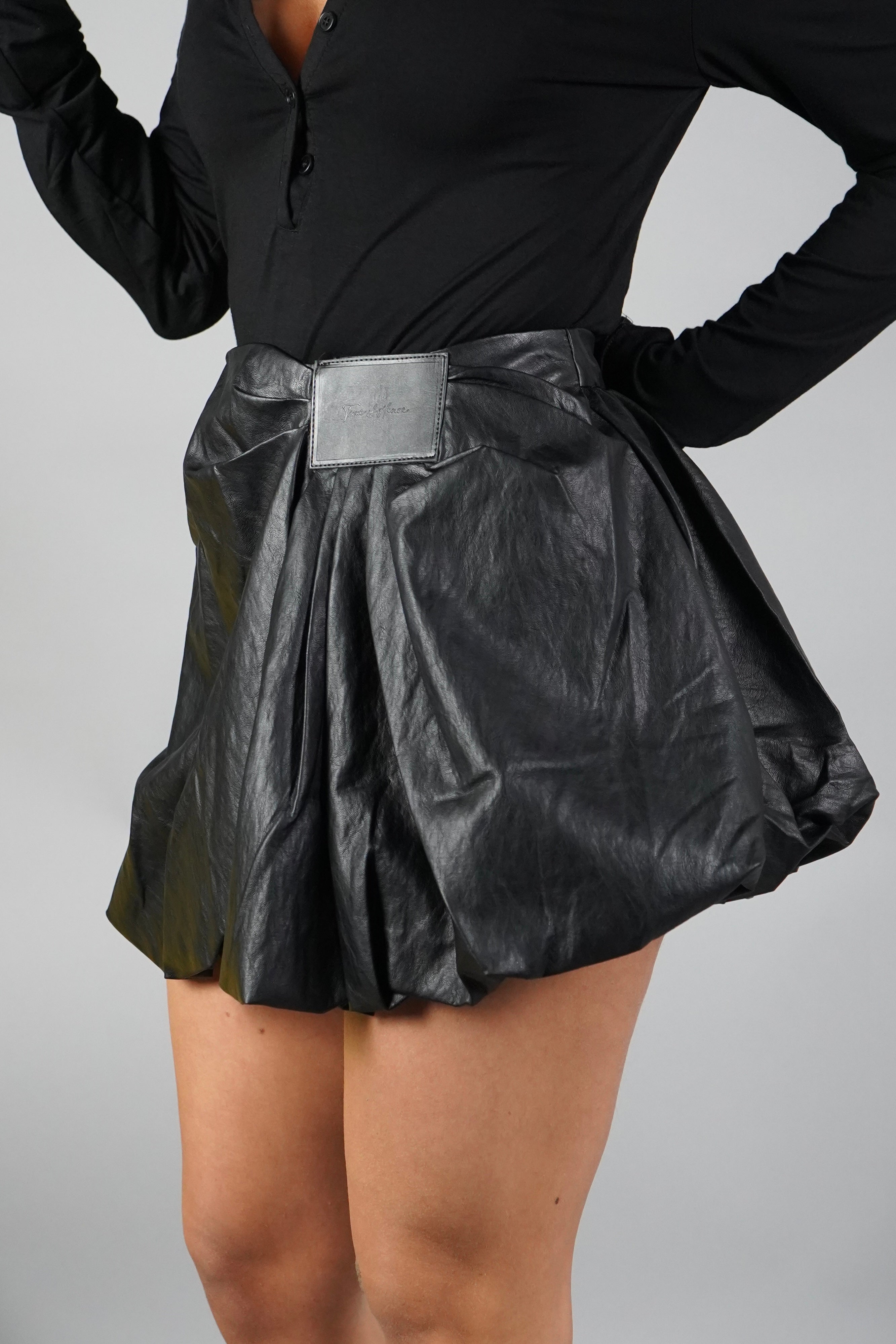 GONNA BALLON ECOPELLE NERA