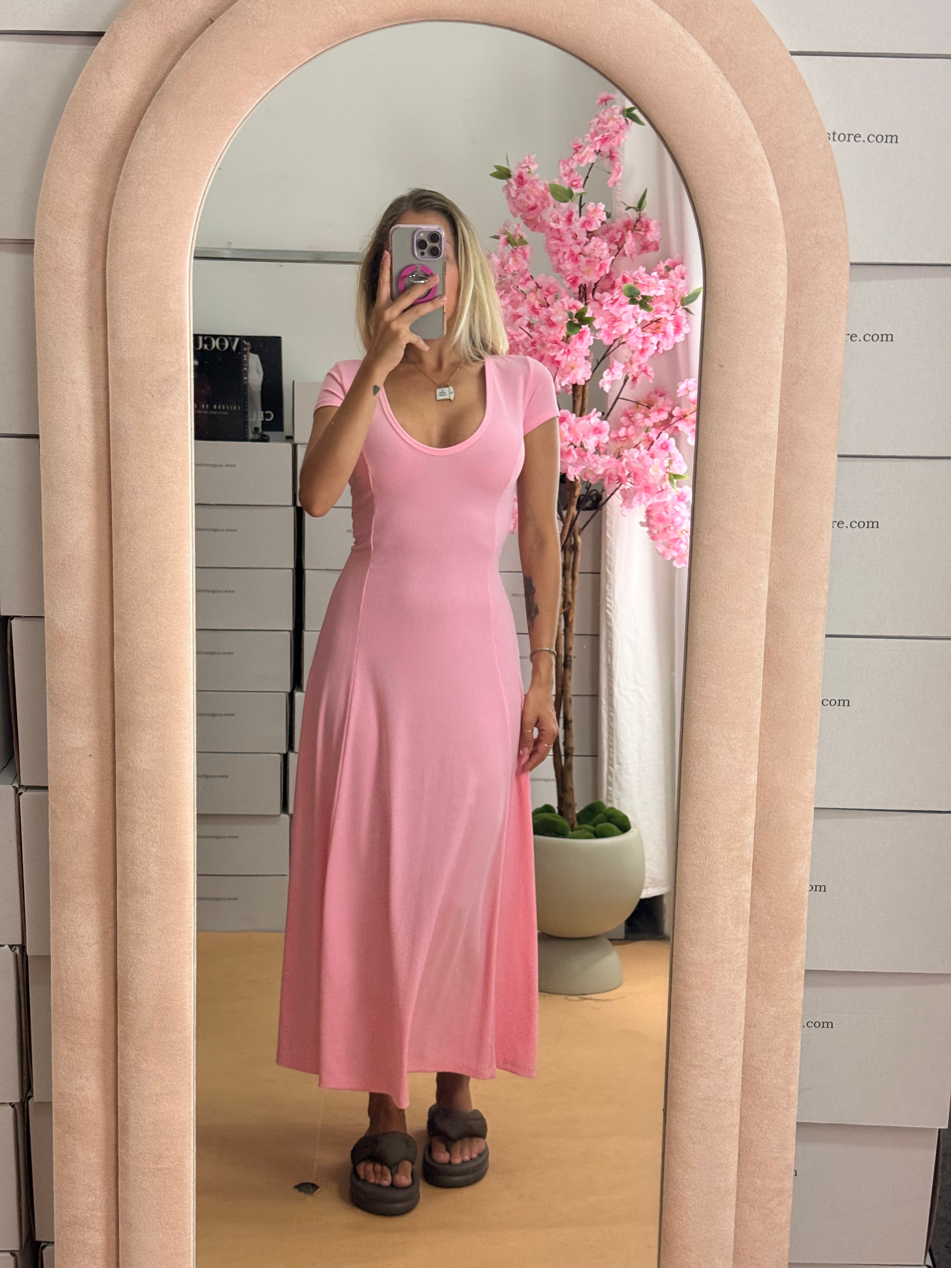 MIDI DRESS FRANCESCA ROSA