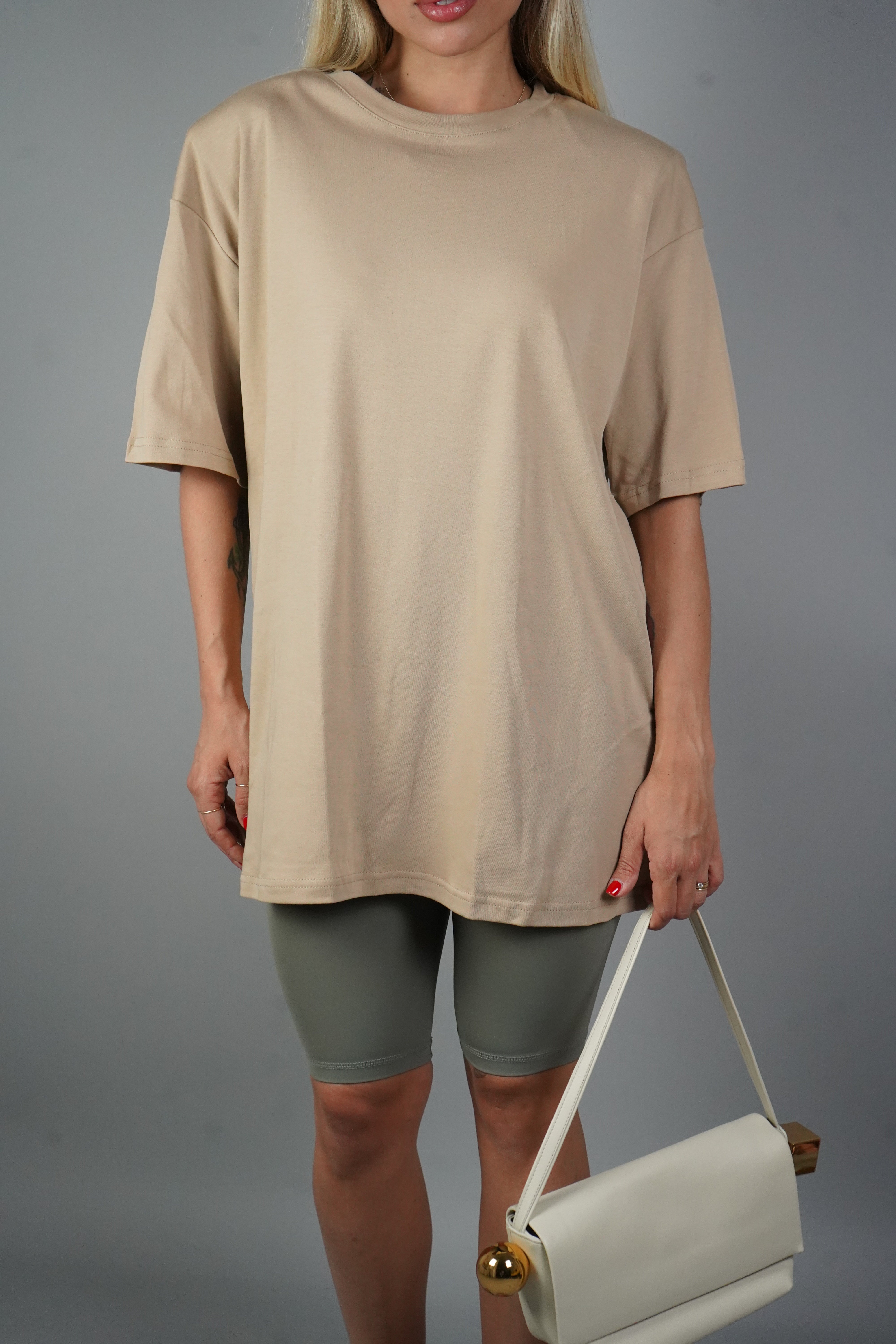 T-SHIRT SPALLINE BEIGE