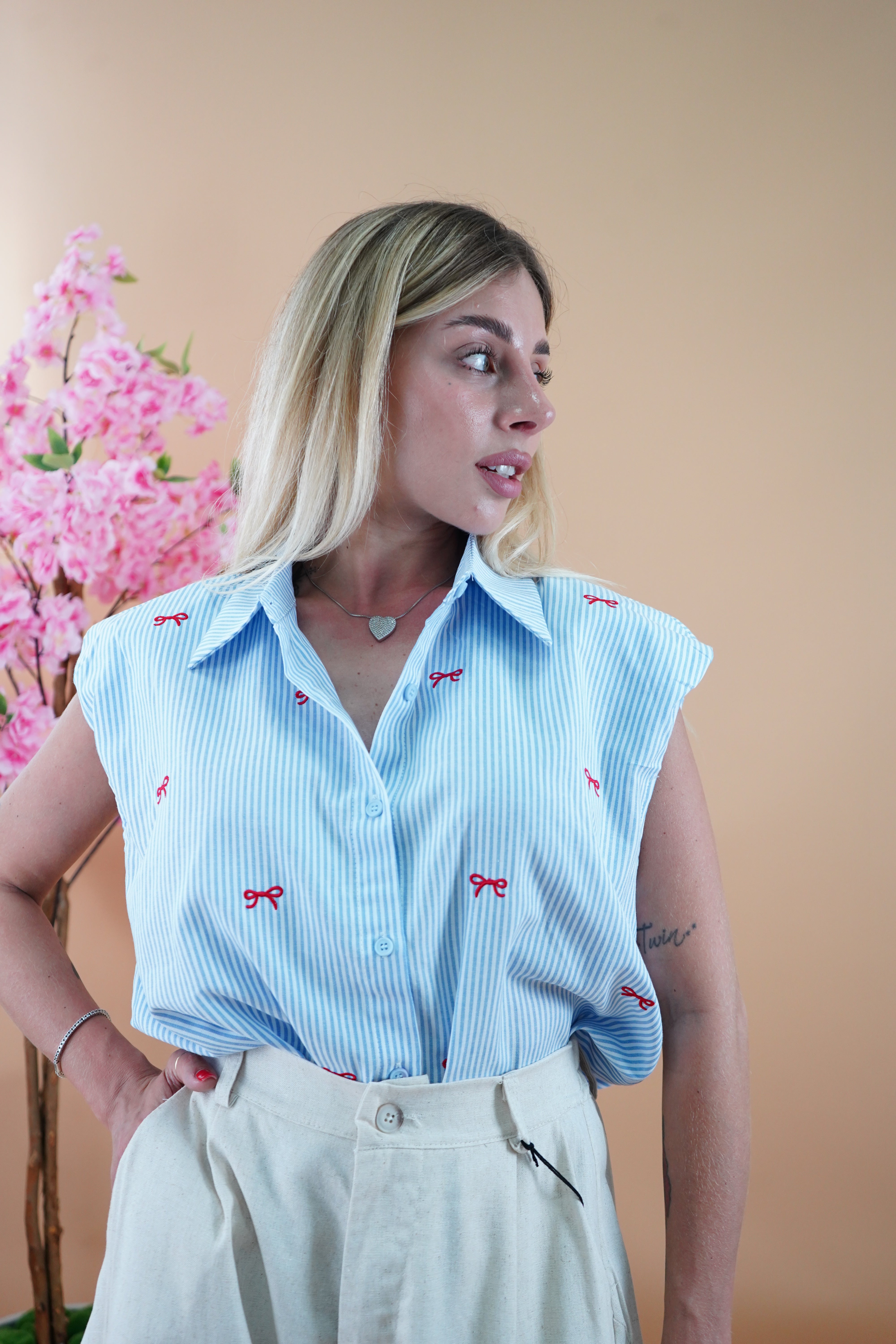 CAMICIA FIOCCHI AZZURRA