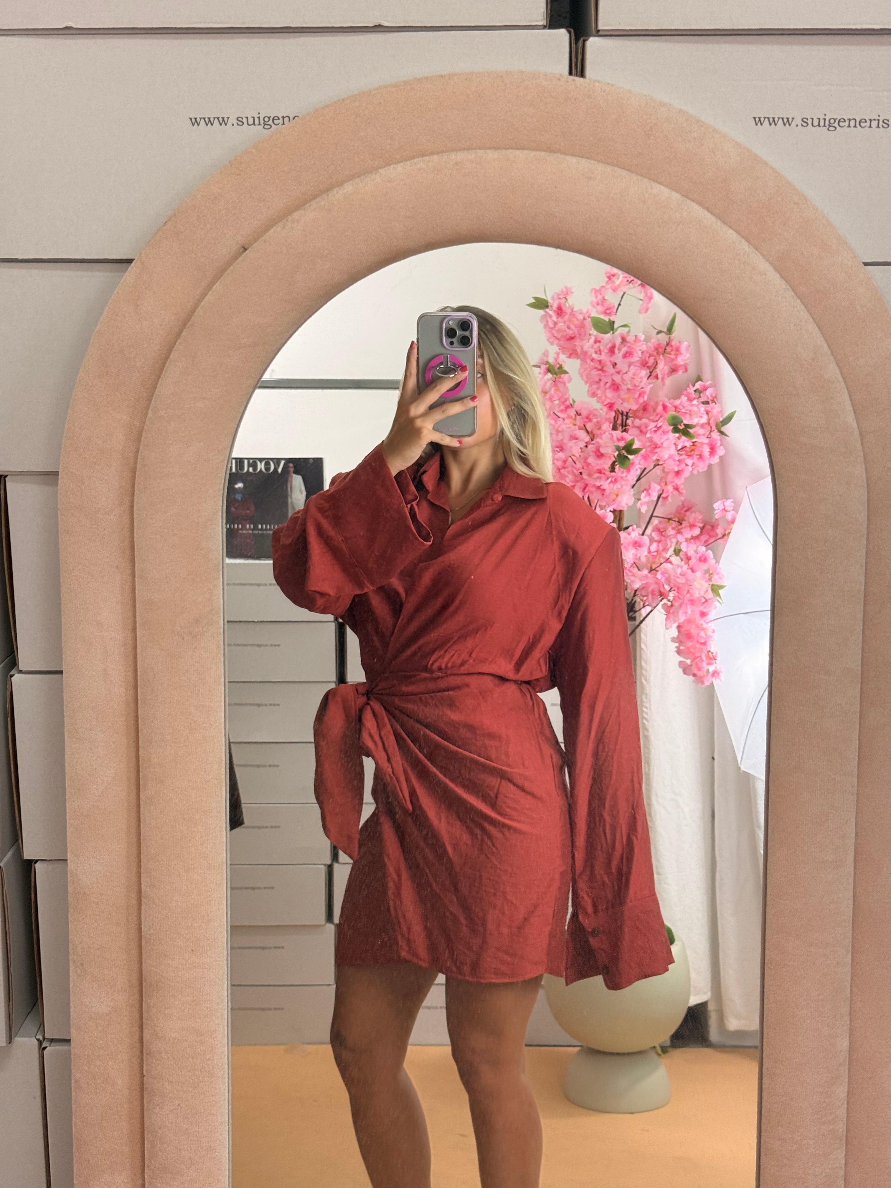 MINI DRESS GILDA RUGGINE