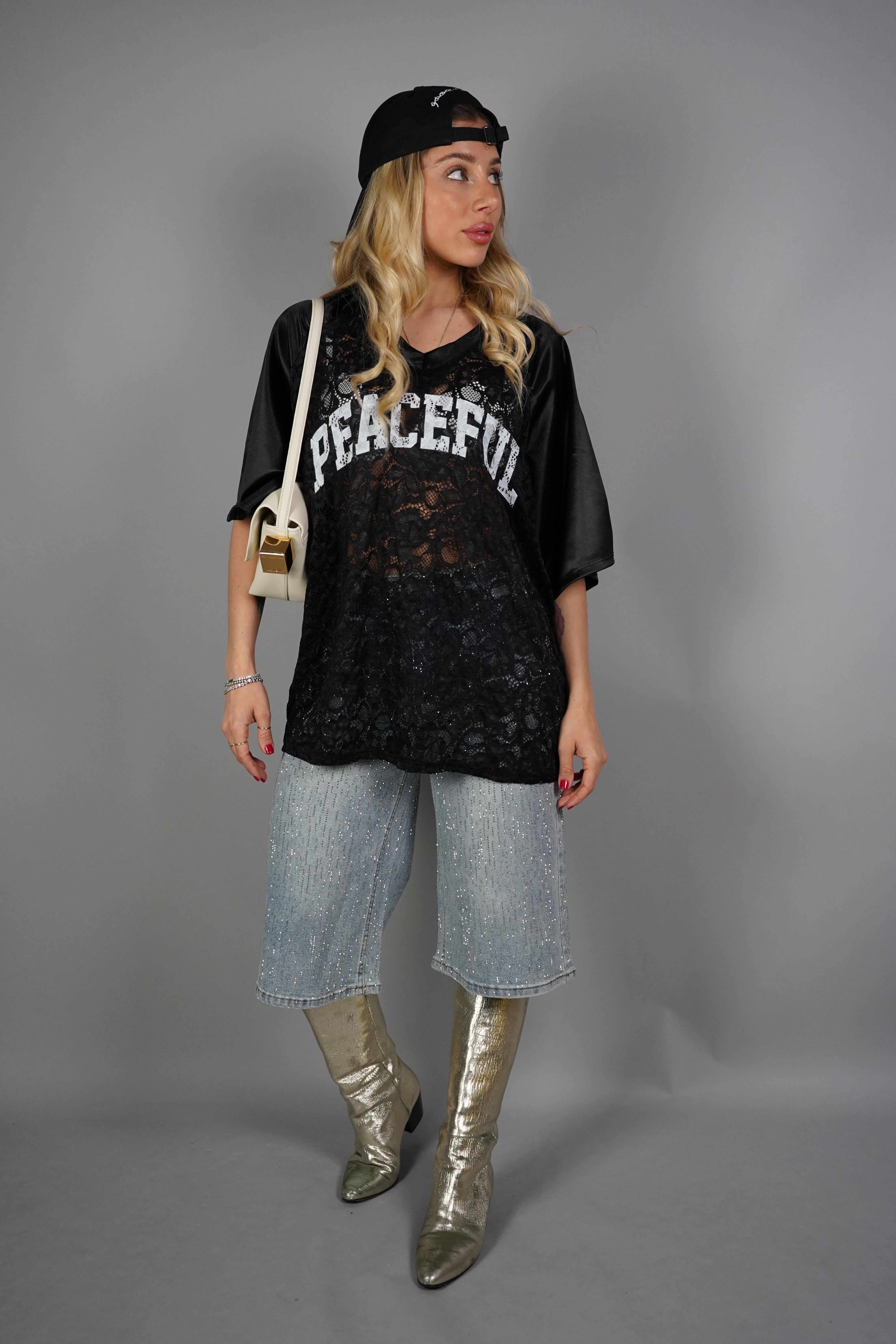 MAGLIA PEACEFUL NERA