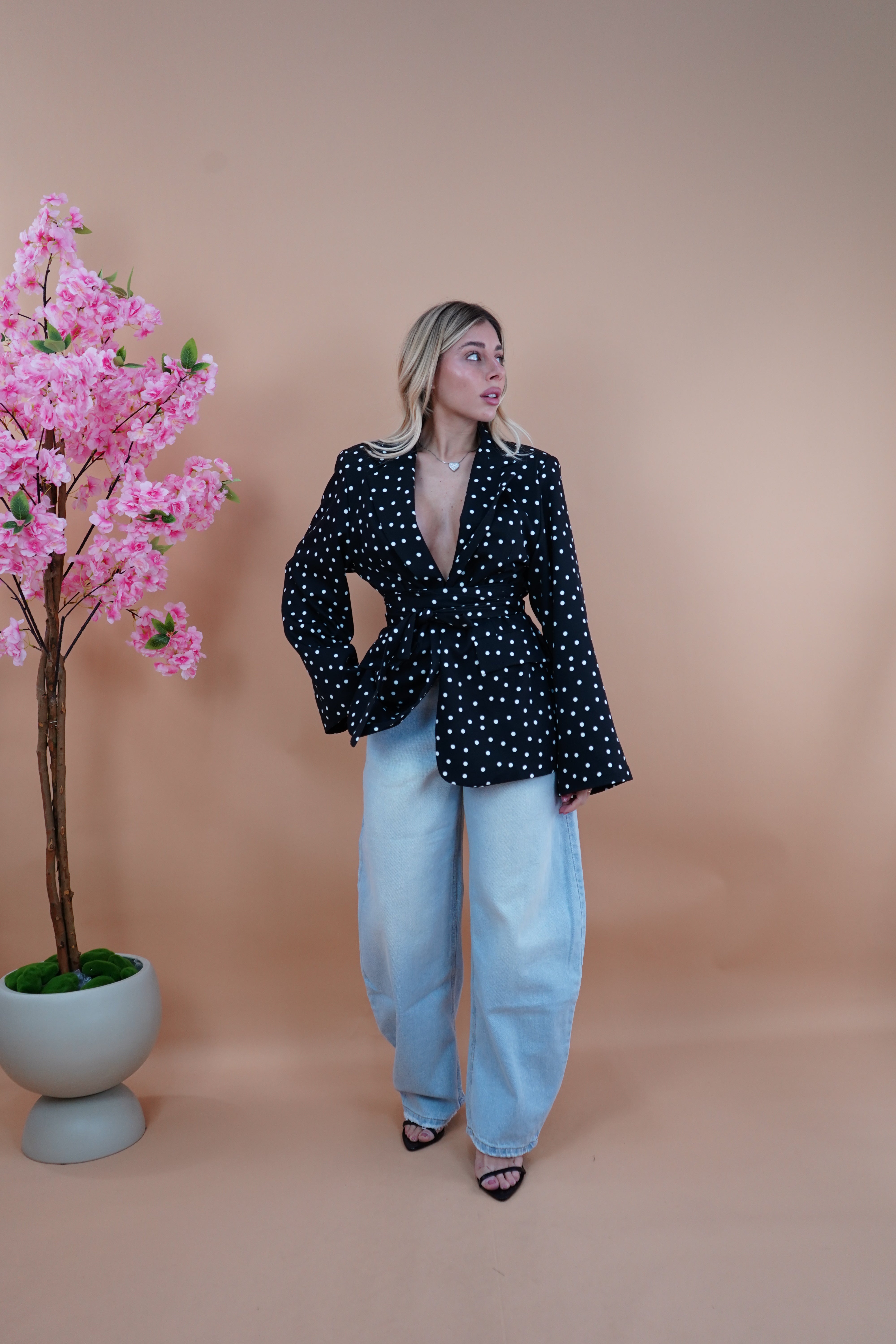 BLAZER KIMONO POIS NERO