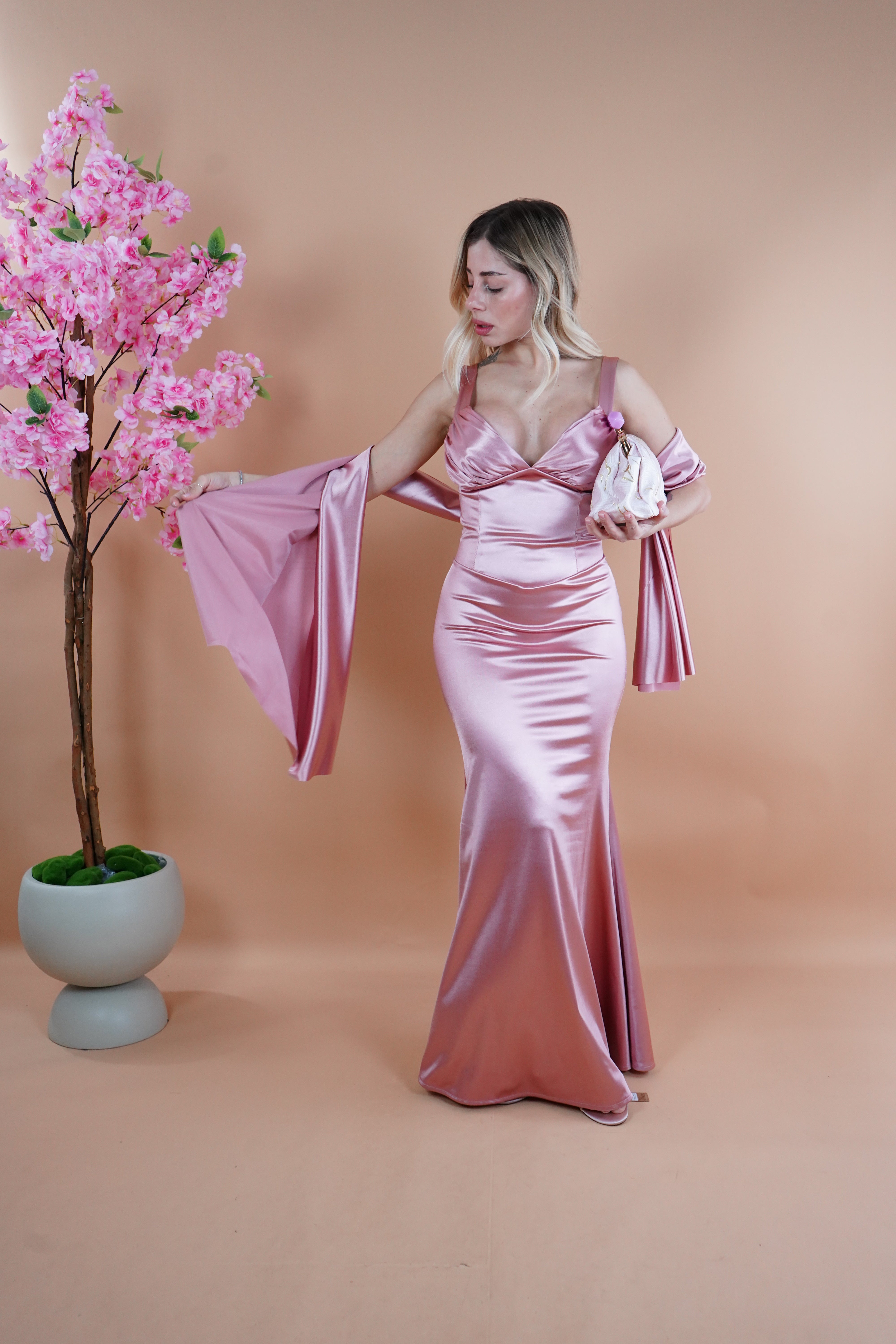 LONG DRESS SIRENA ROSA