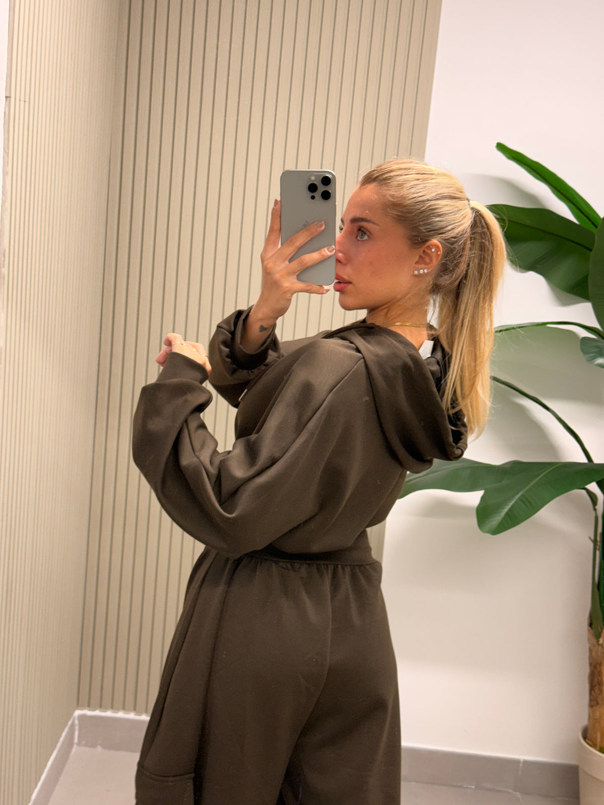 JUMPSUIT CARGO CON SPALLINE MARRONE