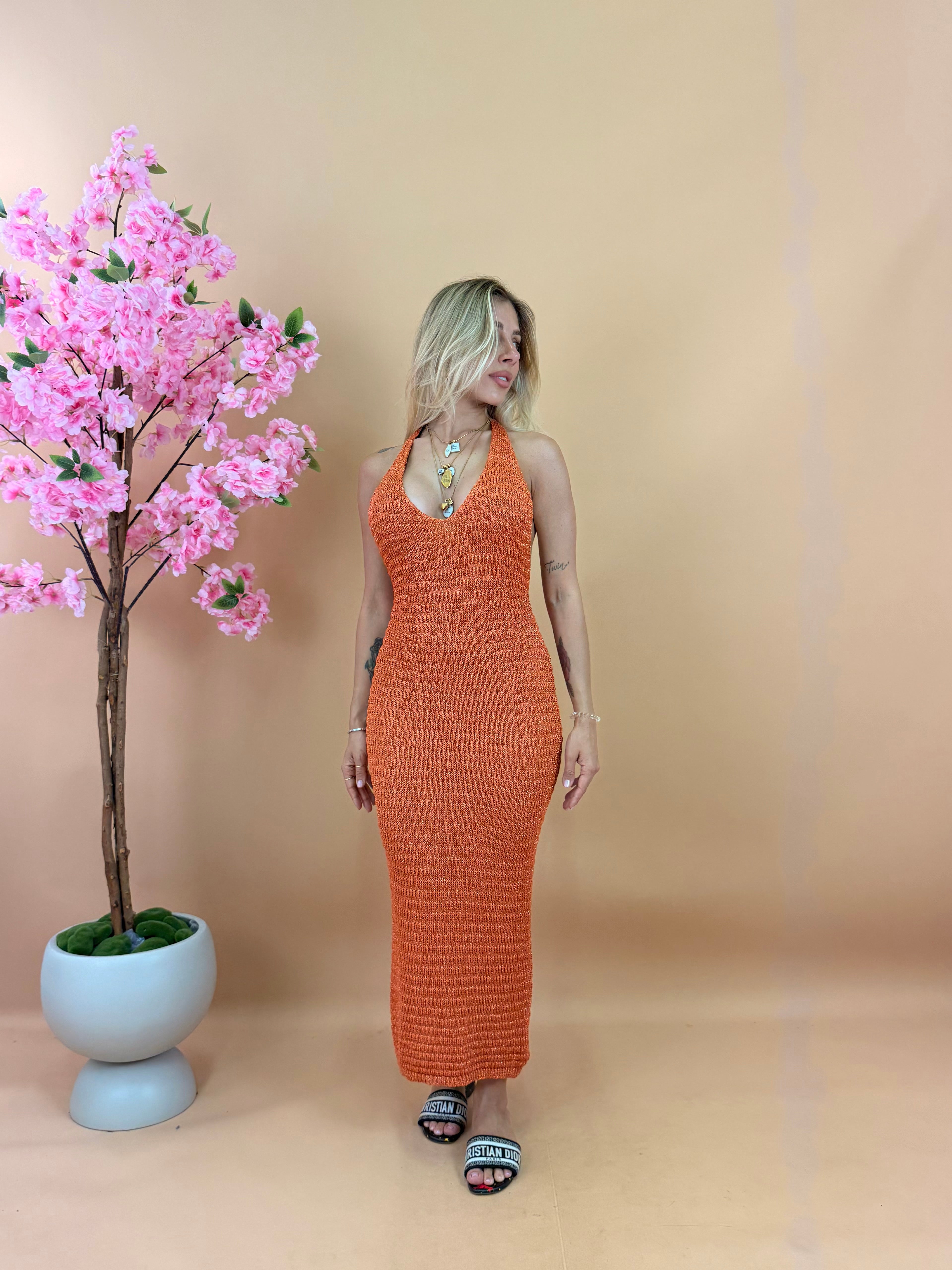 LONG DRESS IBIZA ARANCIONE