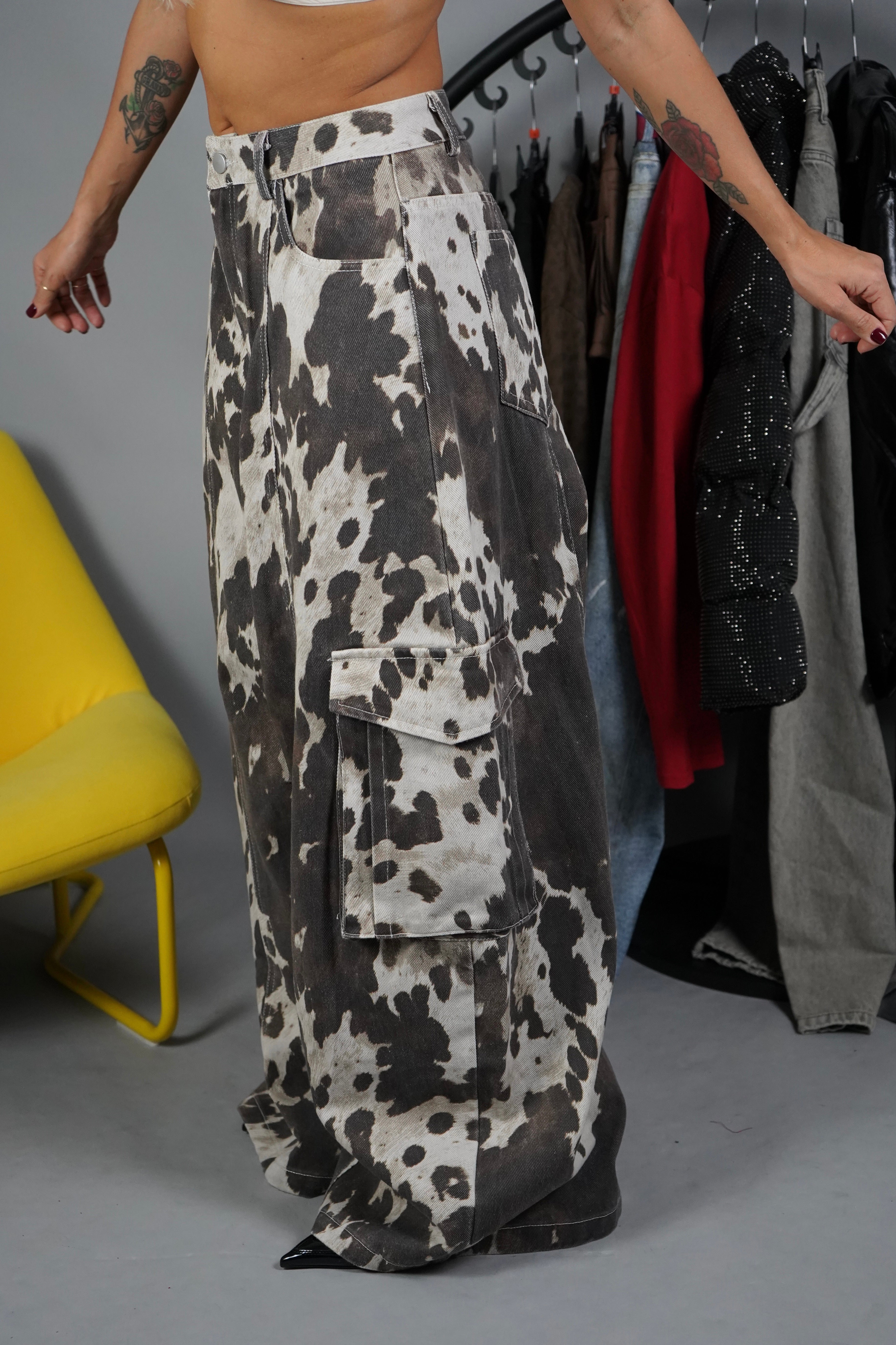 JEANS ANIMALIER PANNA