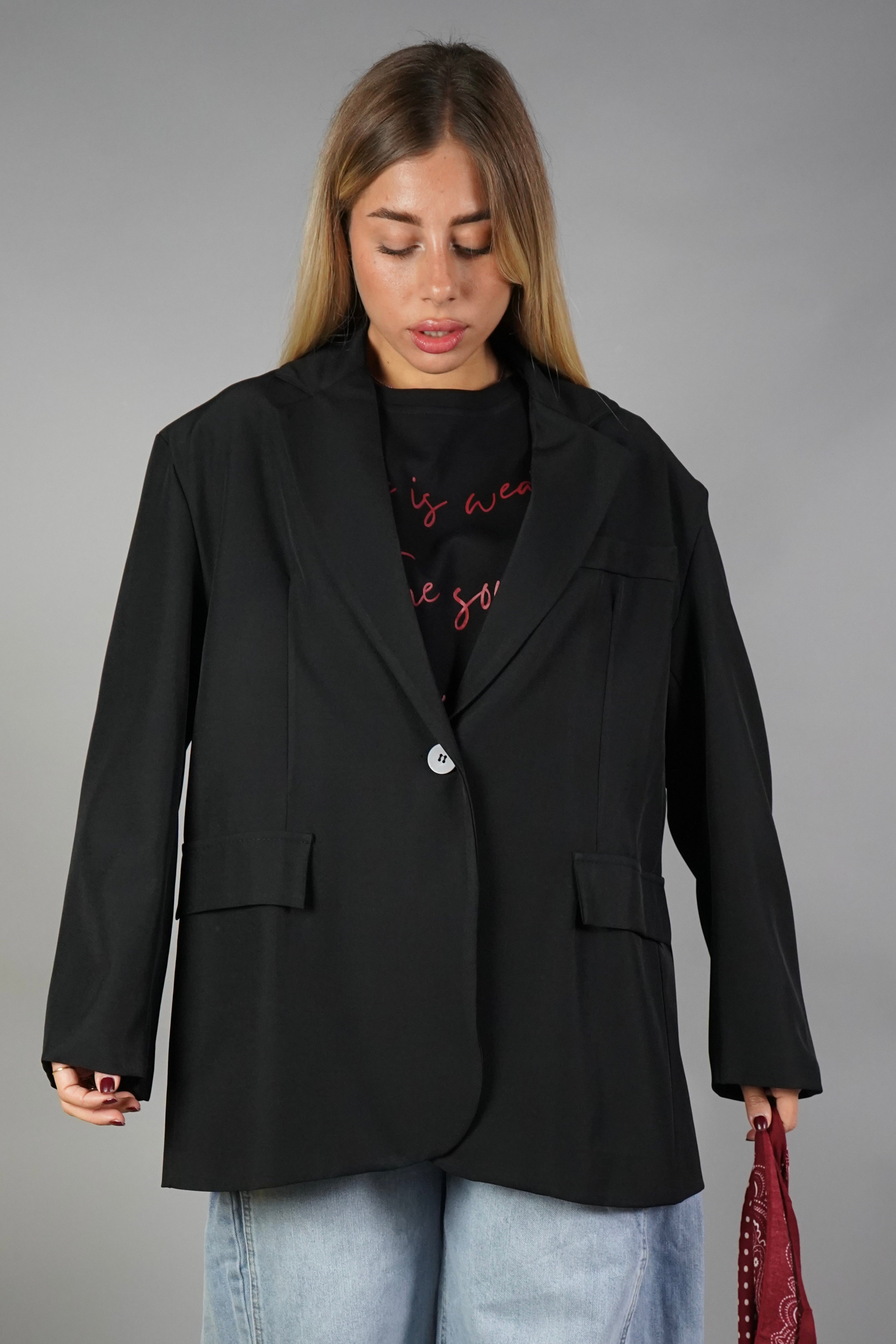 BLAZER OVERSIZE NERO