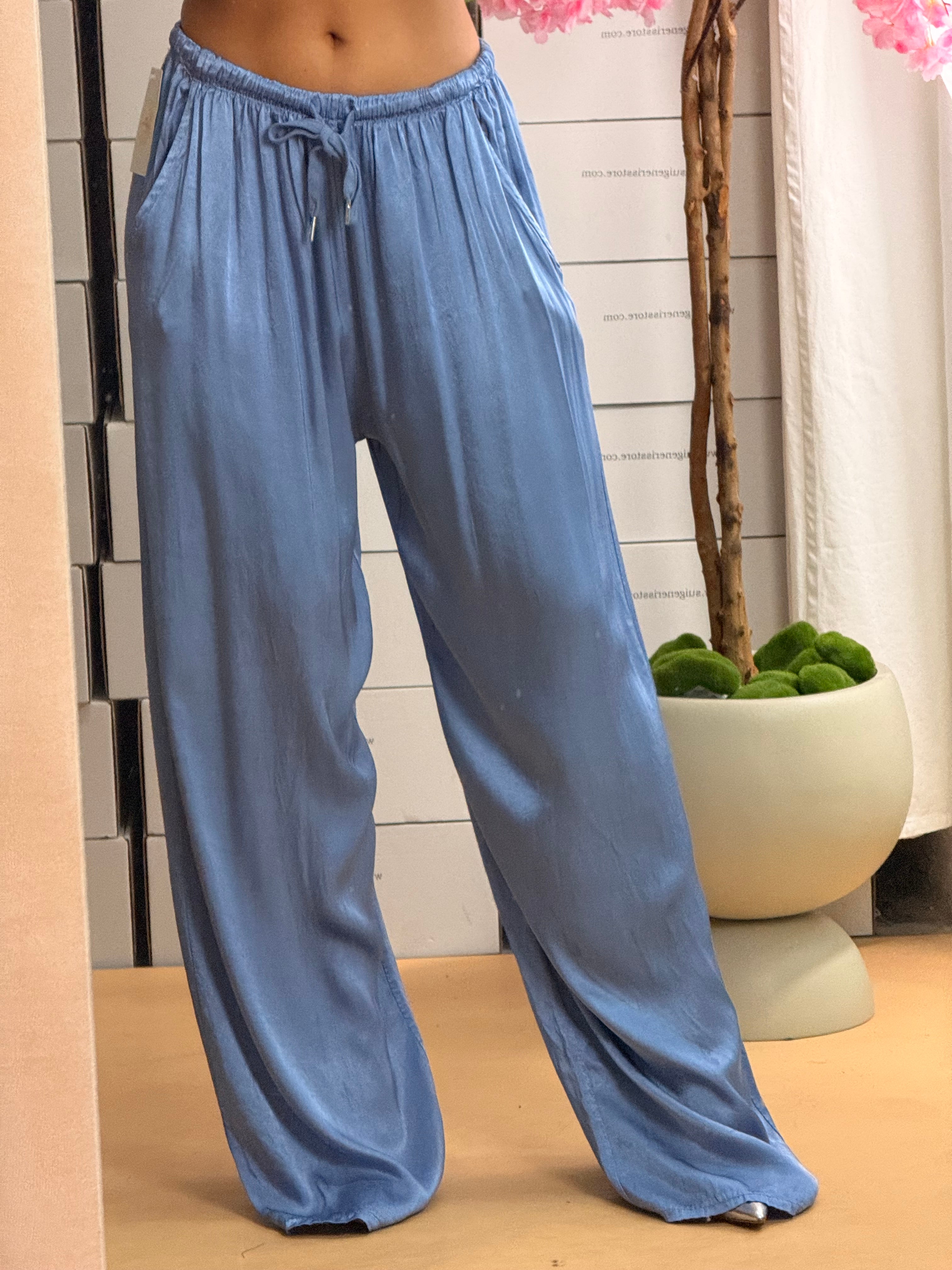 PANTALONE SATIN POLVERE
