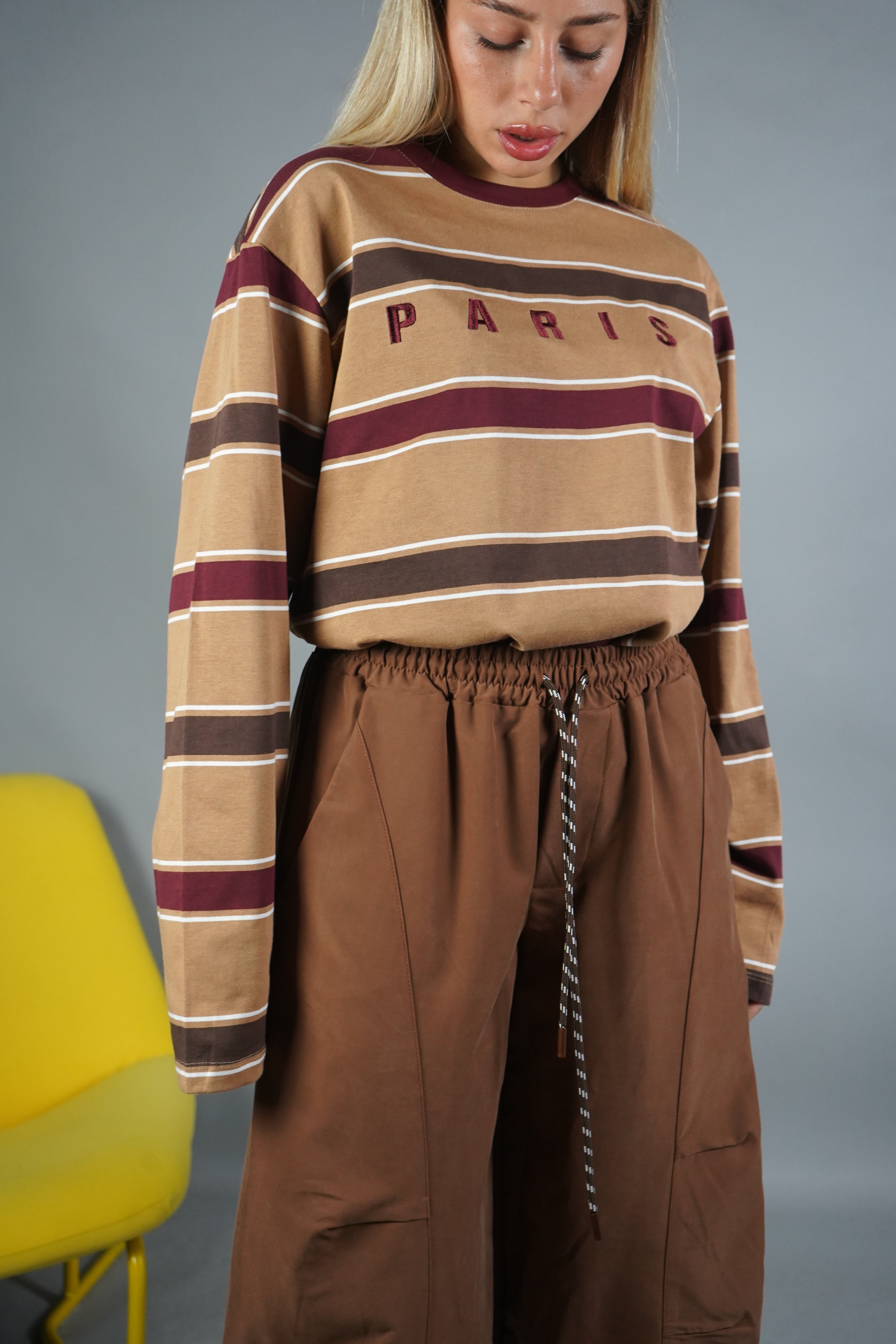 MAGLIA RIGHE “PARIS” BEIGE