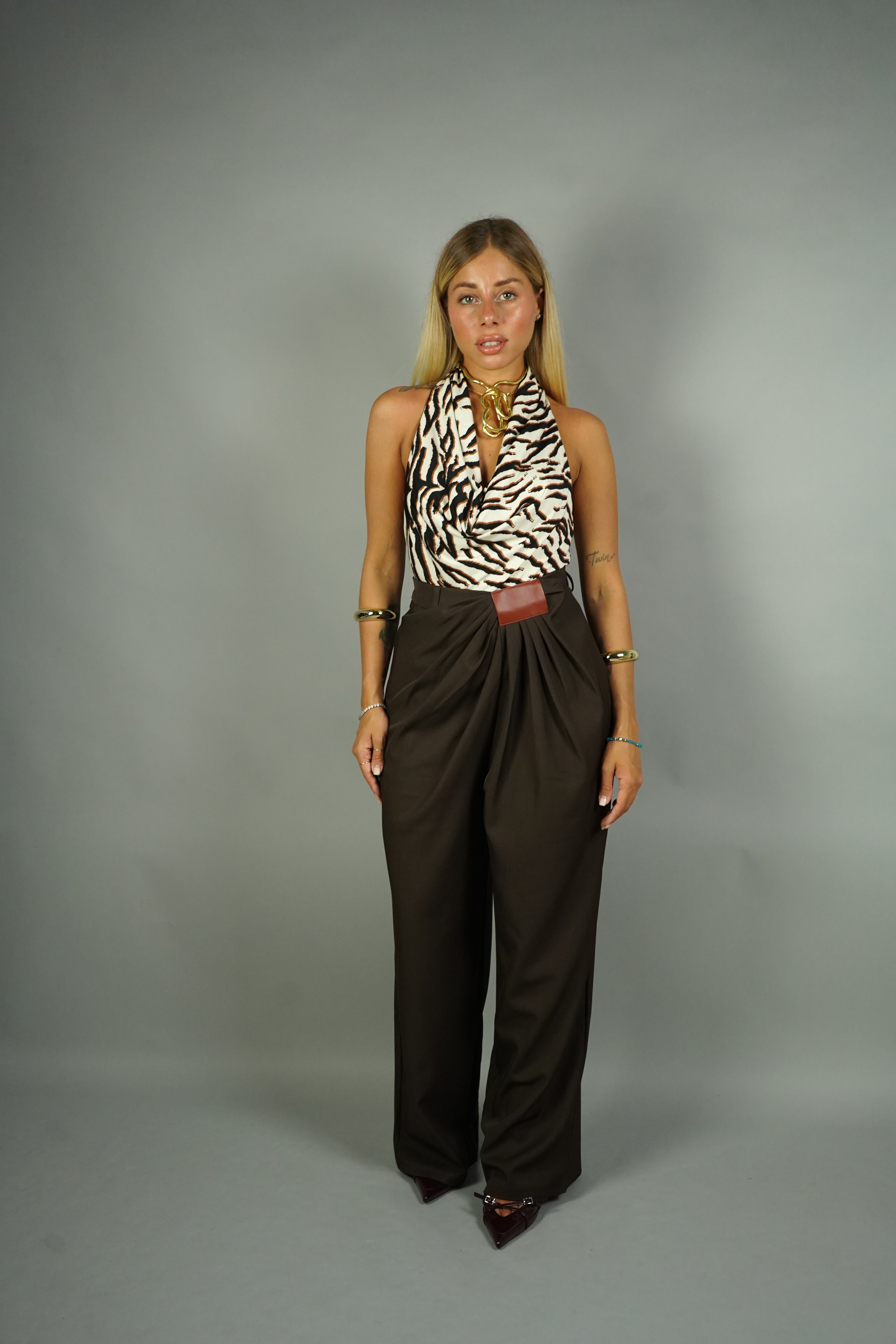 PANTALONE WAVE MARRONE