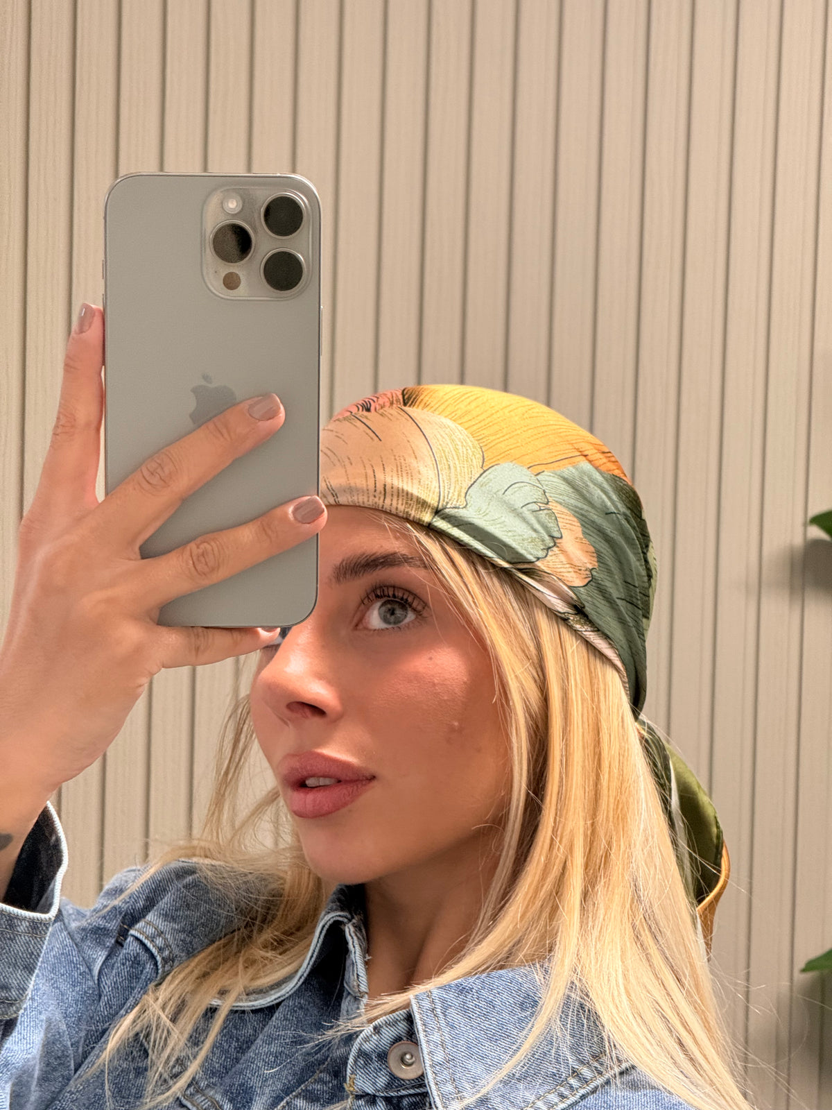 FOULARD RASO VERDE SALVIA