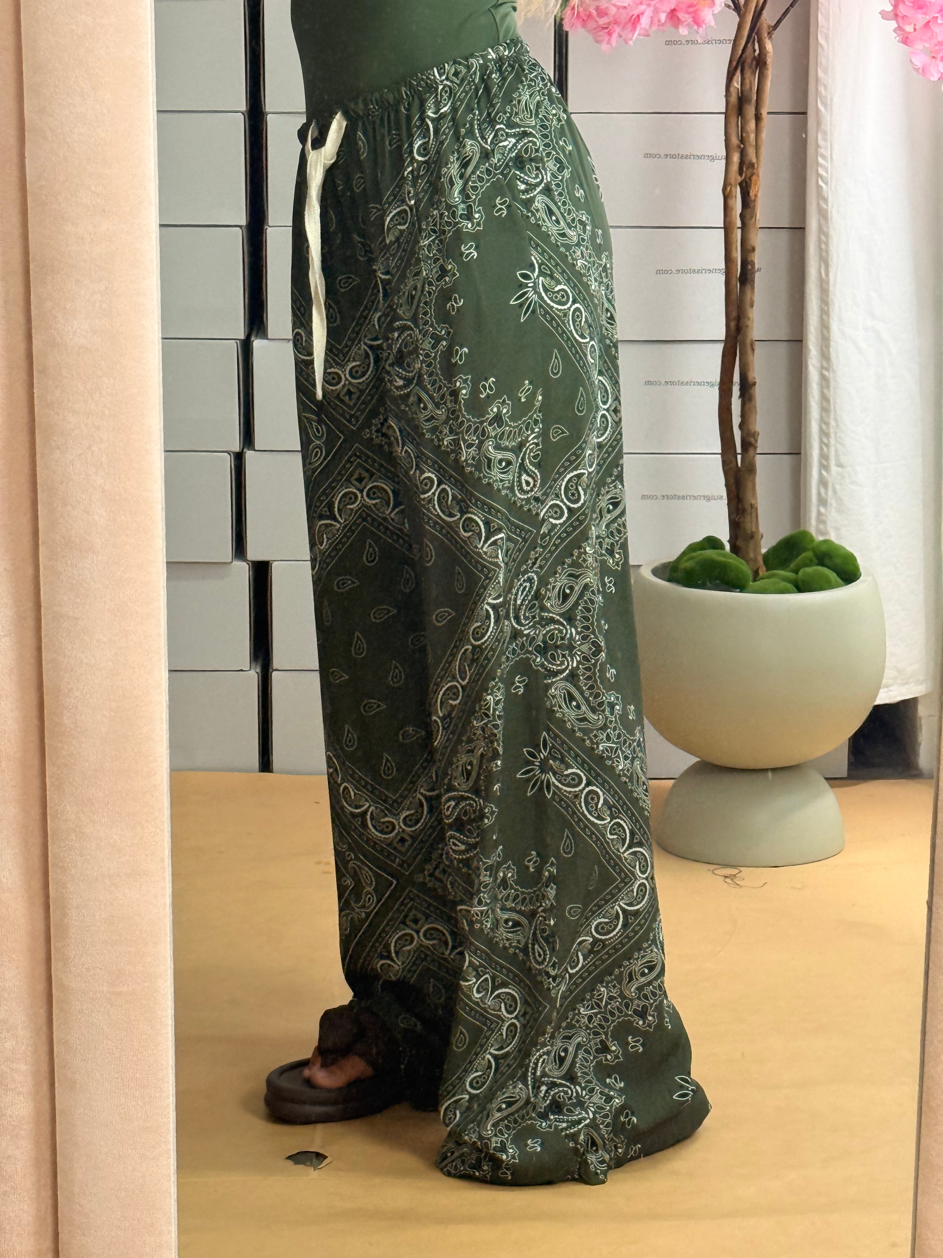 PANTALONE BANDANA VERDE