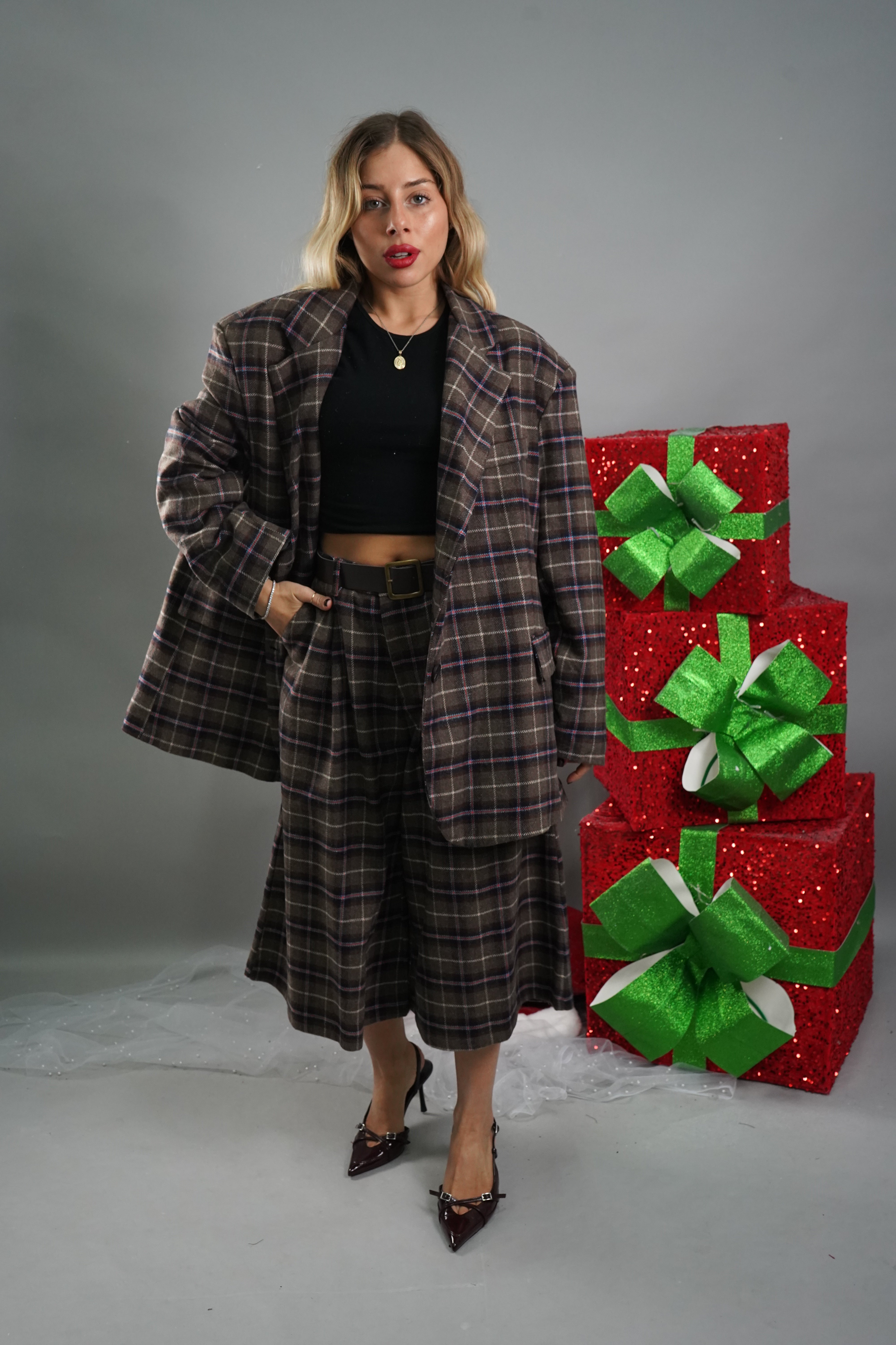 COORDINATO QUADRI VERDE