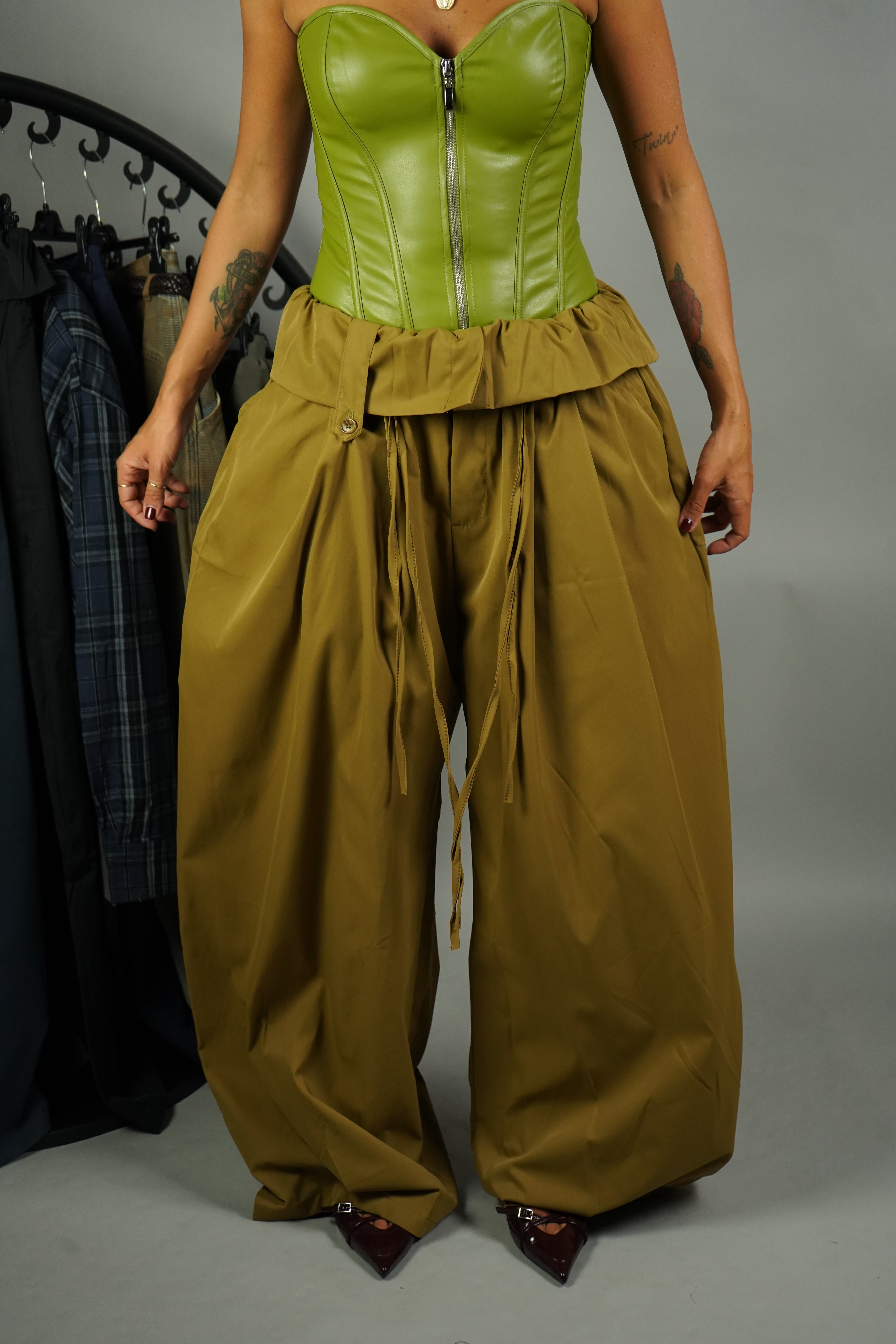 PANTALONE BALLON ARRICCIO BEIGE