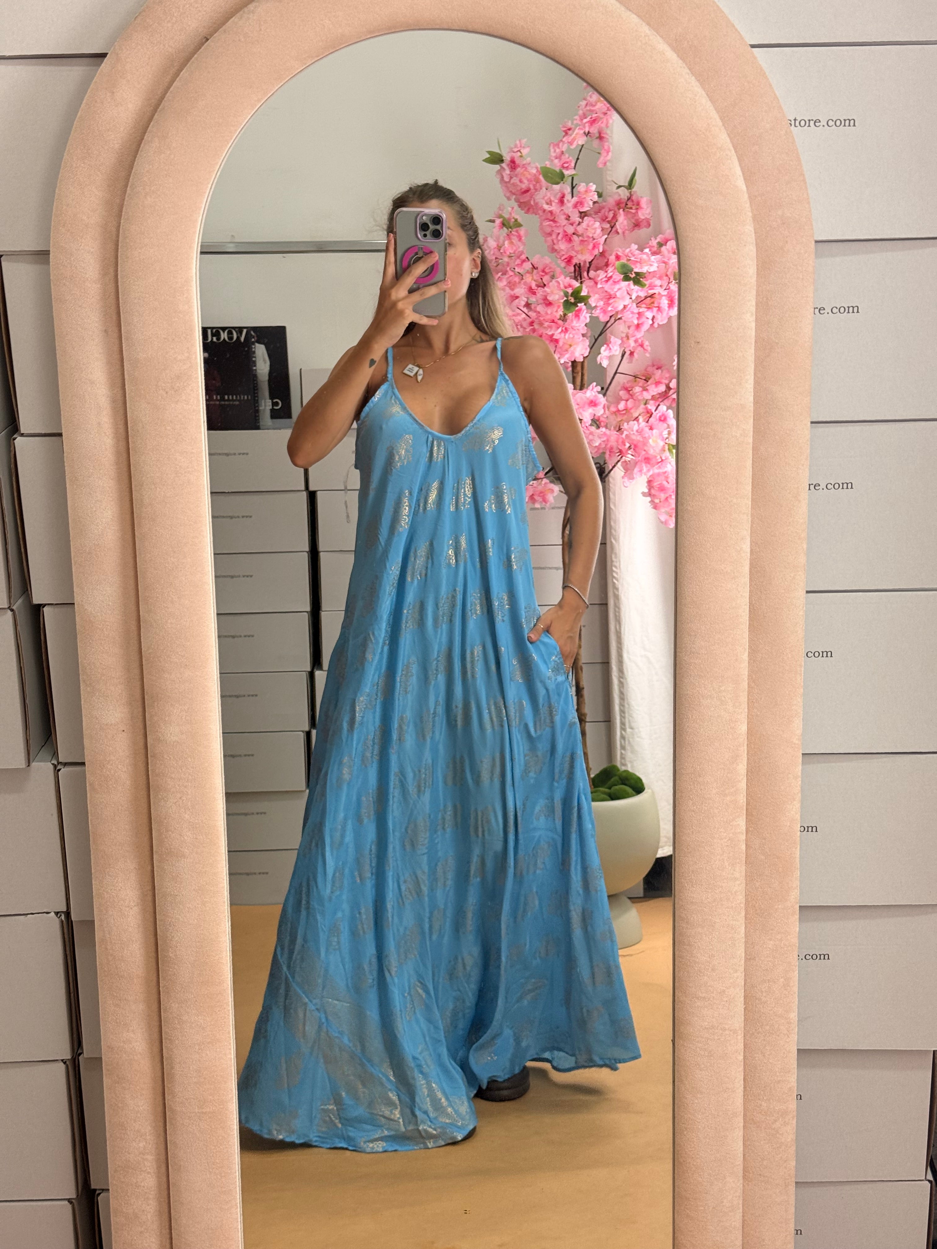 DRESS SABRINA AZZURRO