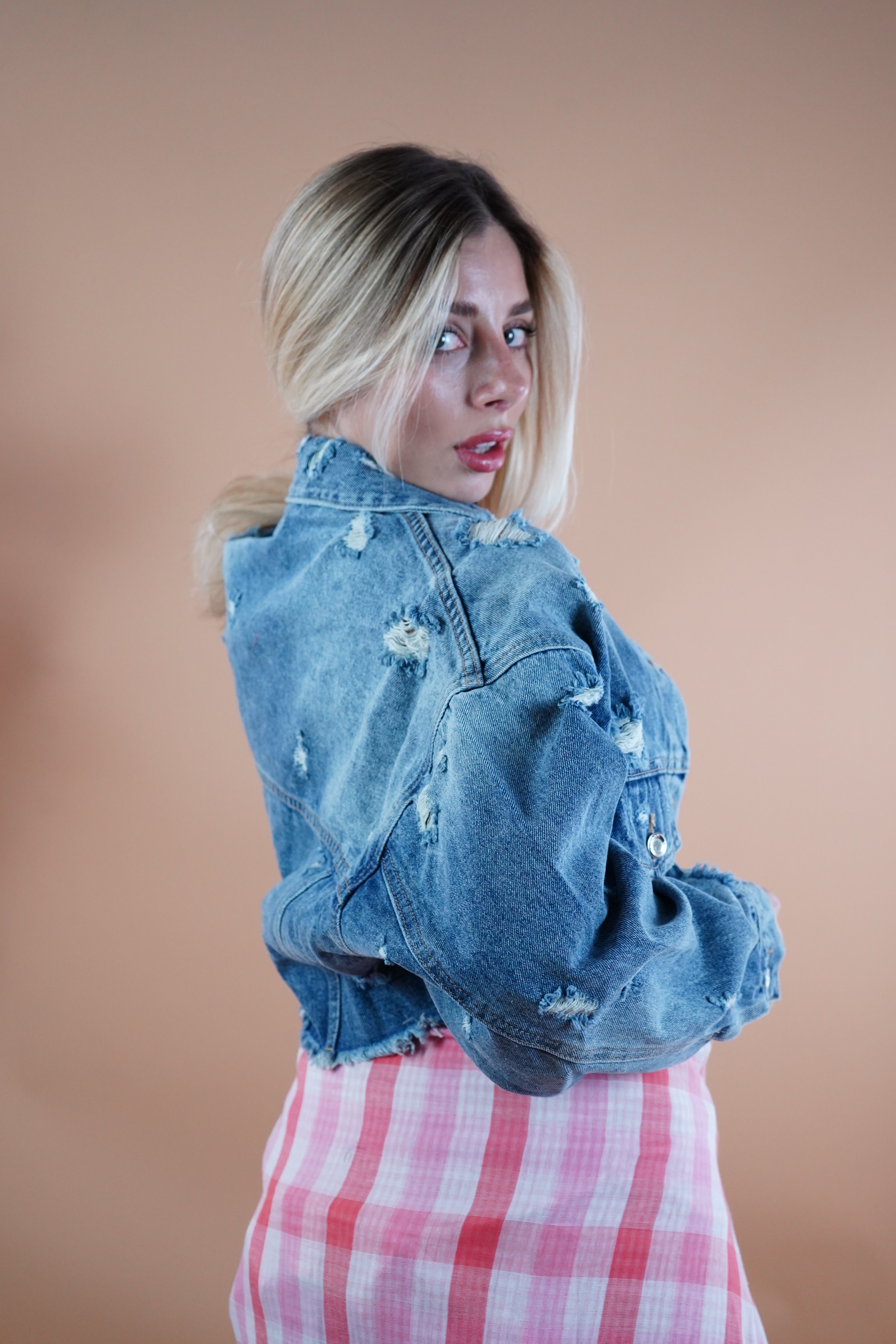 GIACCA CROP DENIM MIA