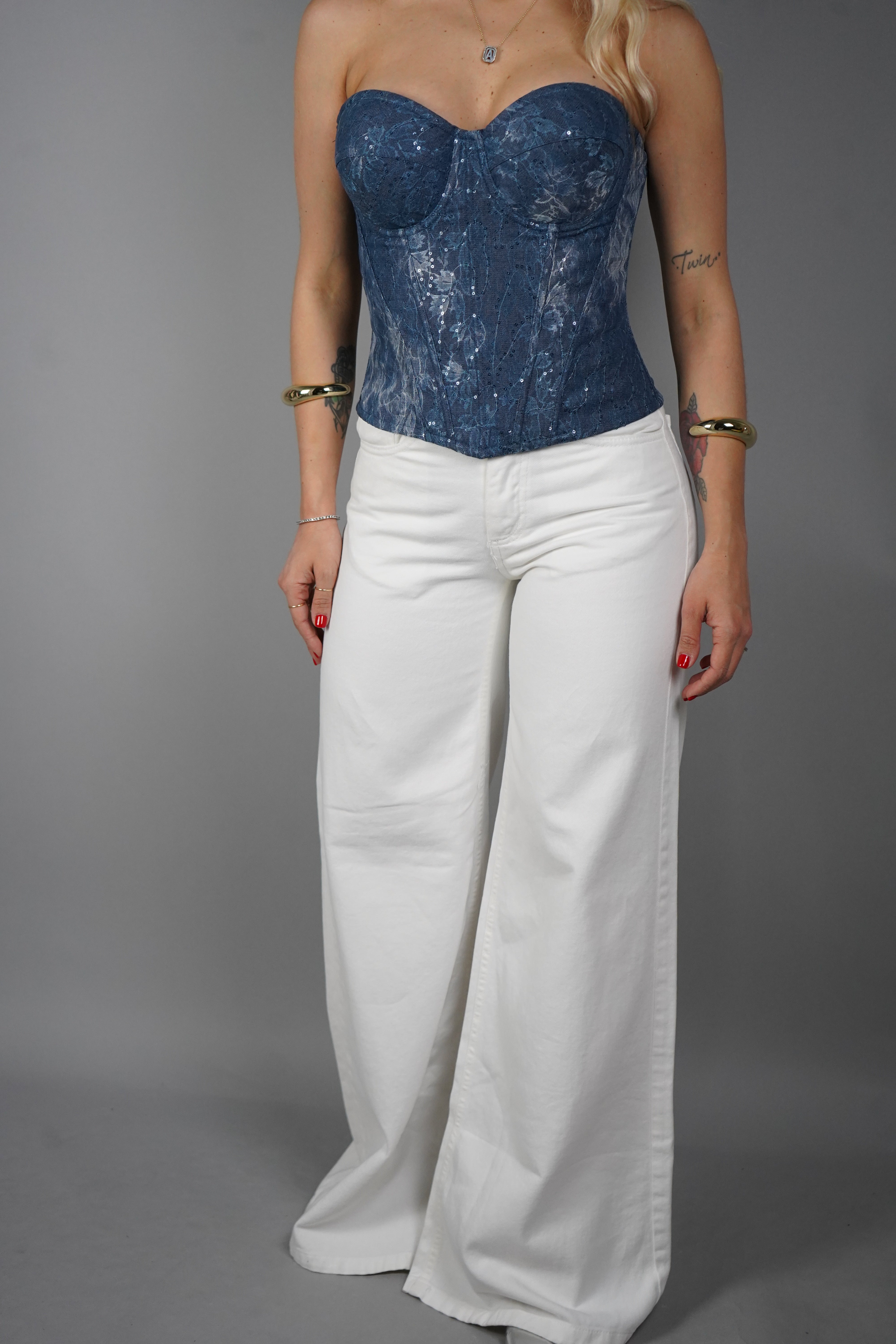 JEANS FULL LEG BIANCO
