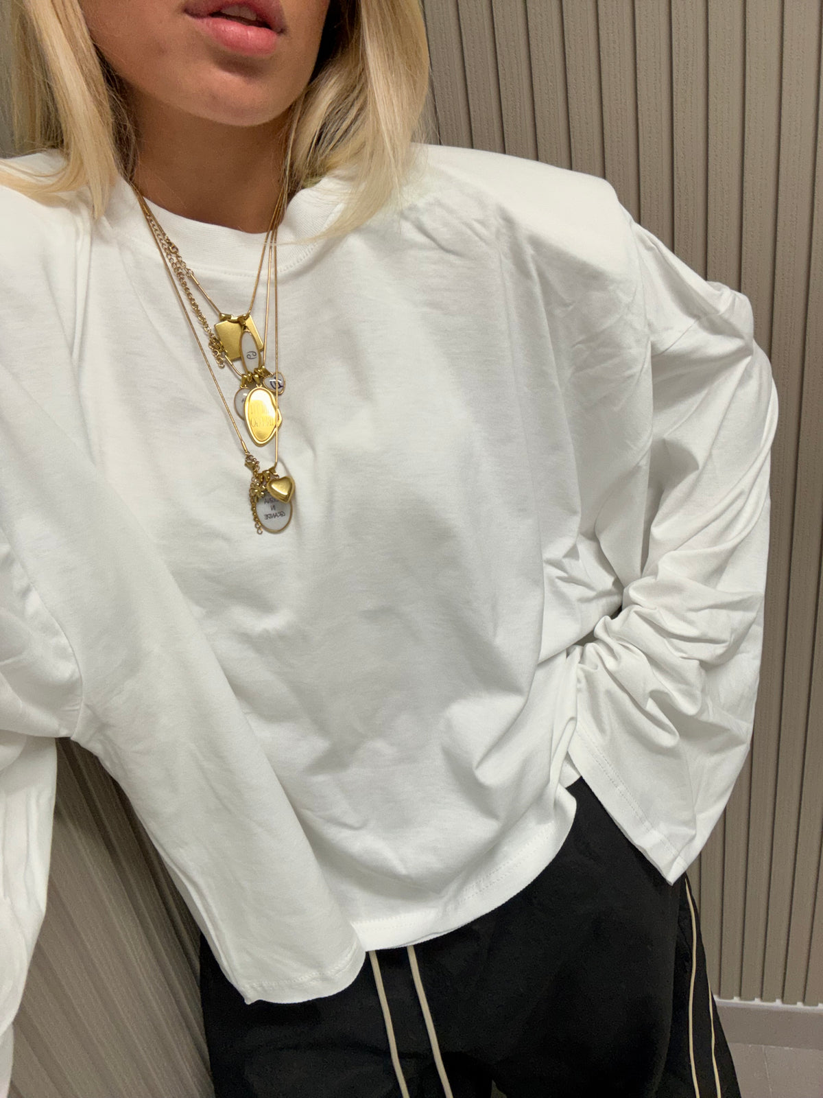 T-SHIRT BOXY LONG SLEVEE BIANCA