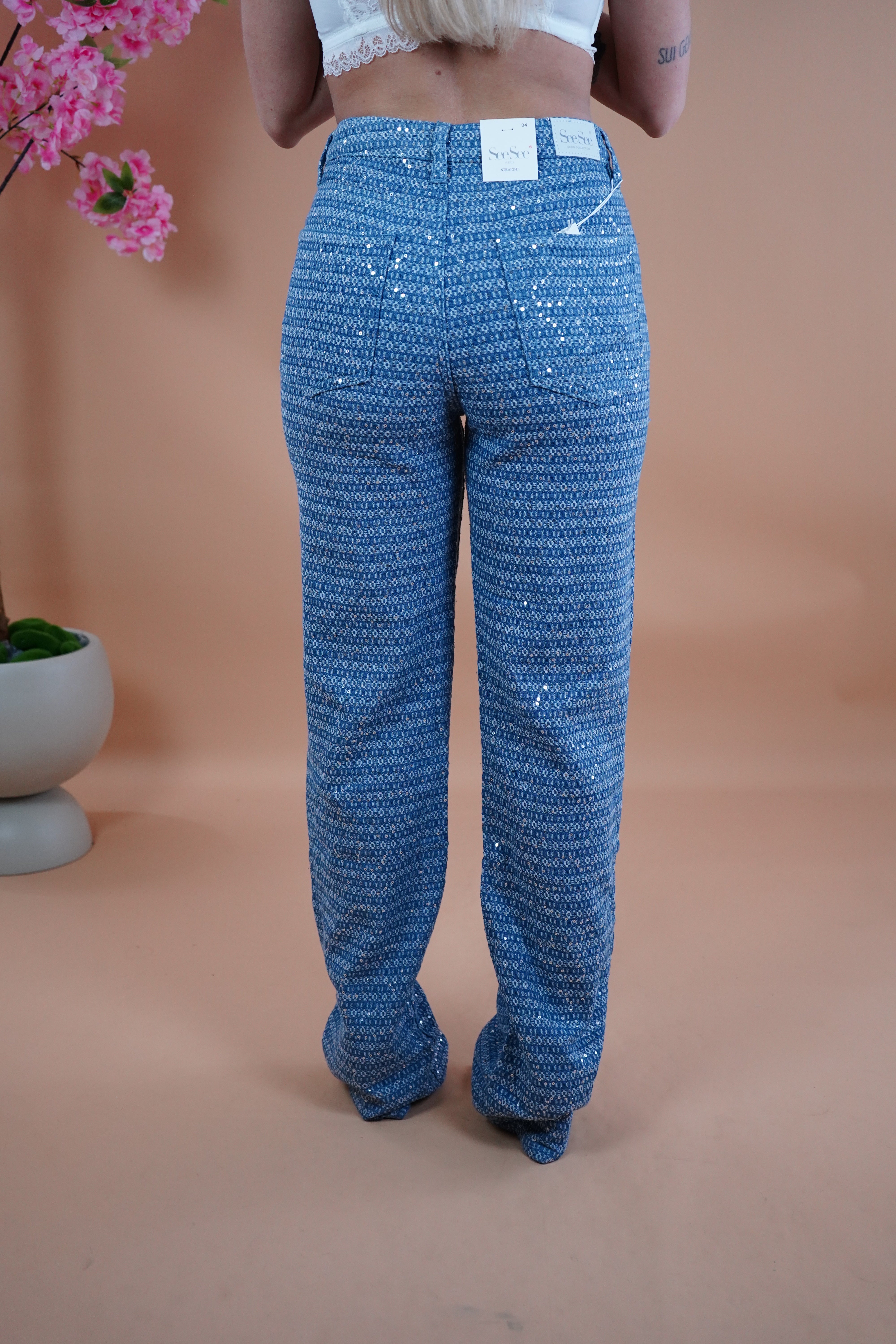 COORDINATO DENIM E PAILLETTES SESE
