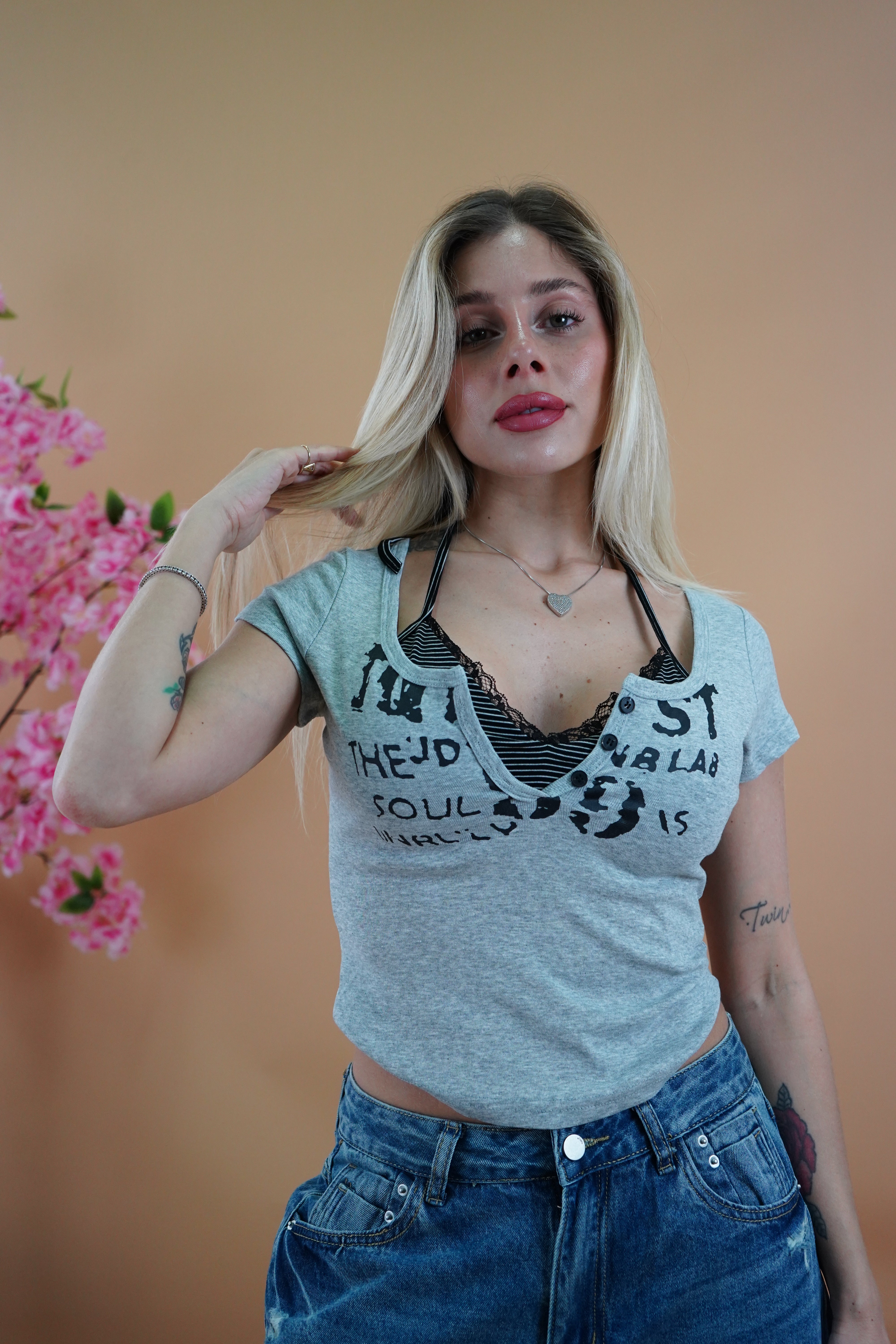 MAGLIA NASTY GRIGIA