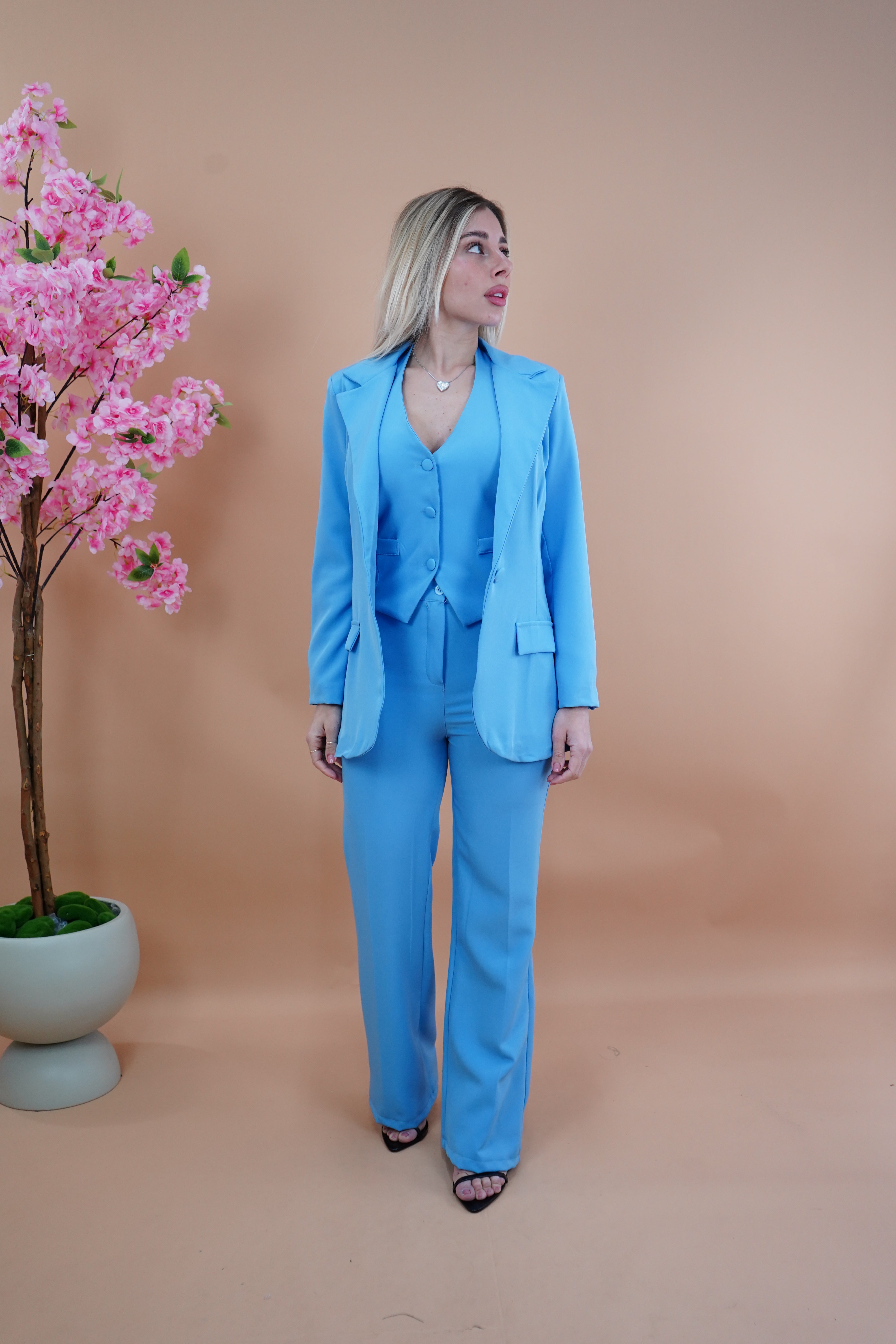 TAILLEUR TRE PEZZI AMBRA AZZURRO
