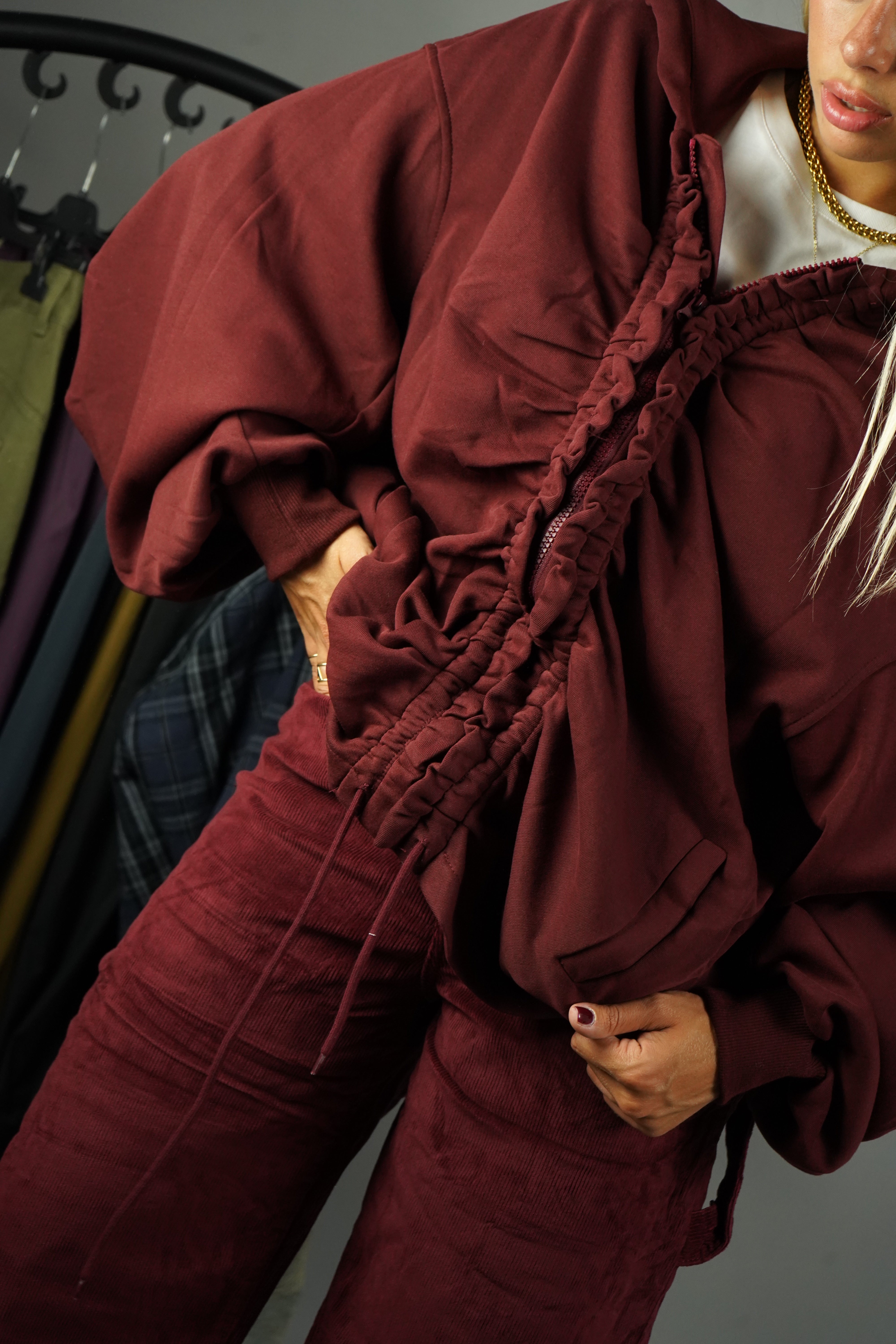 FELPA RICCIO BORDEAUX