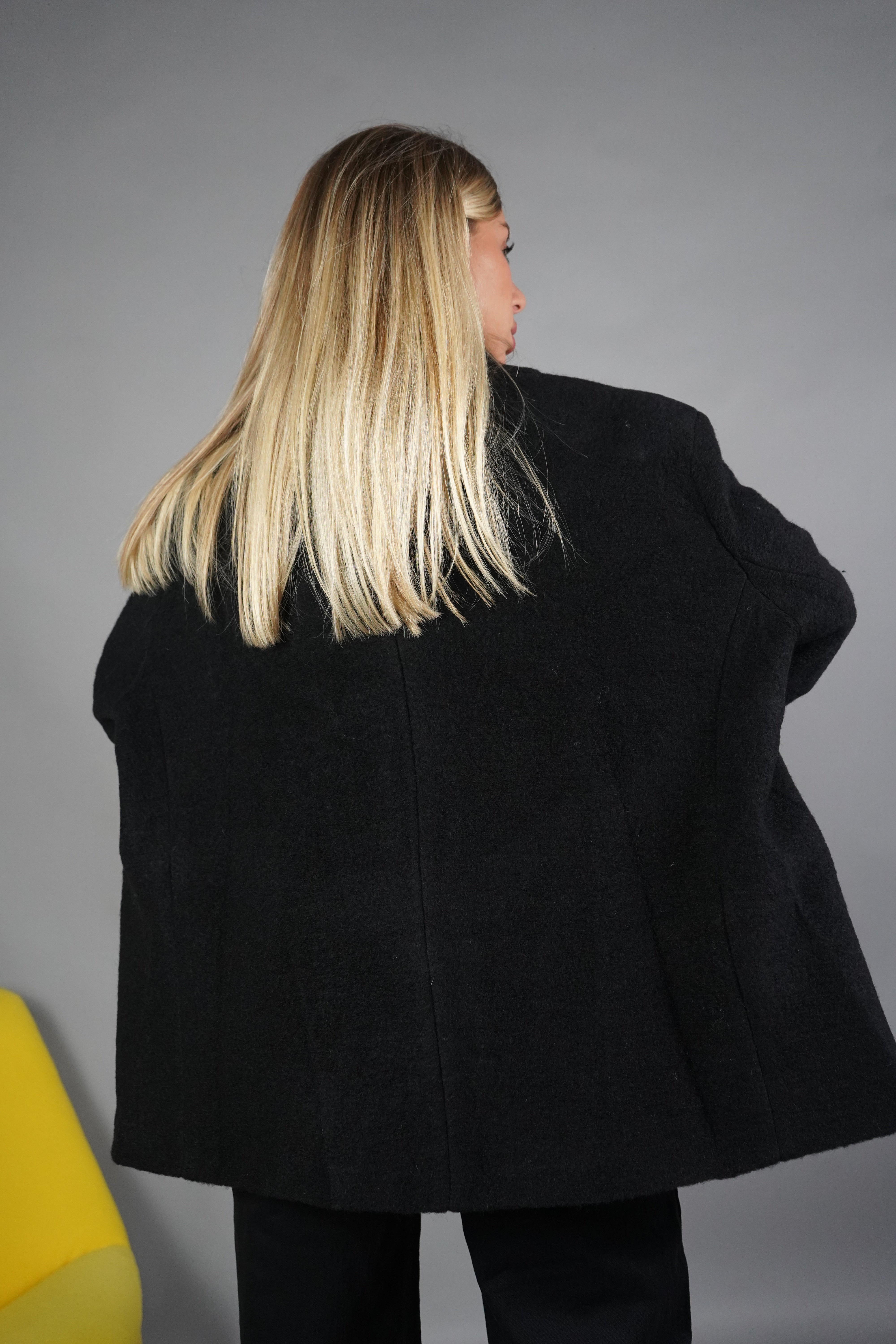 BLAZER LANA TEDDY NERO