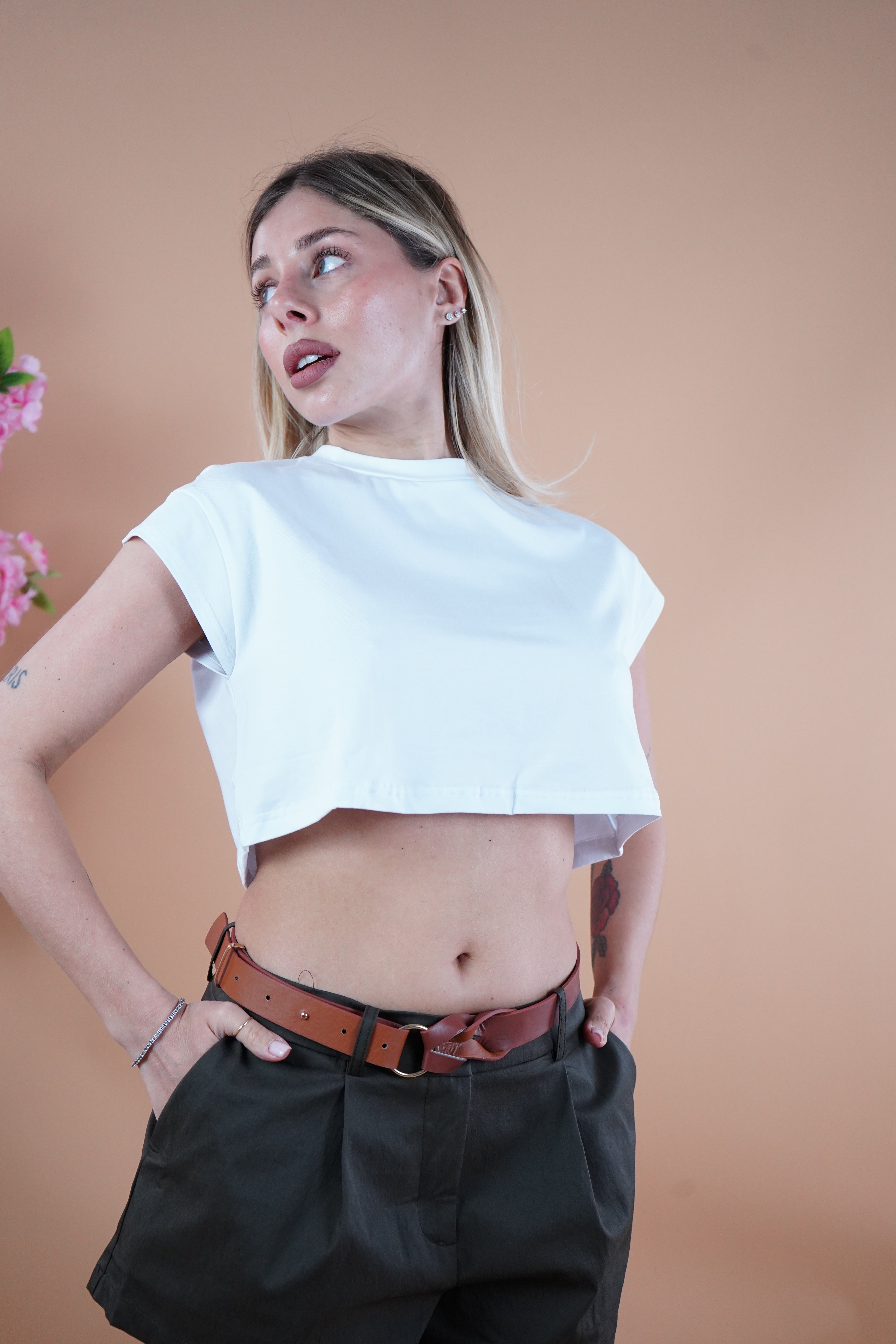 T-SHIRT CROP BIANCA