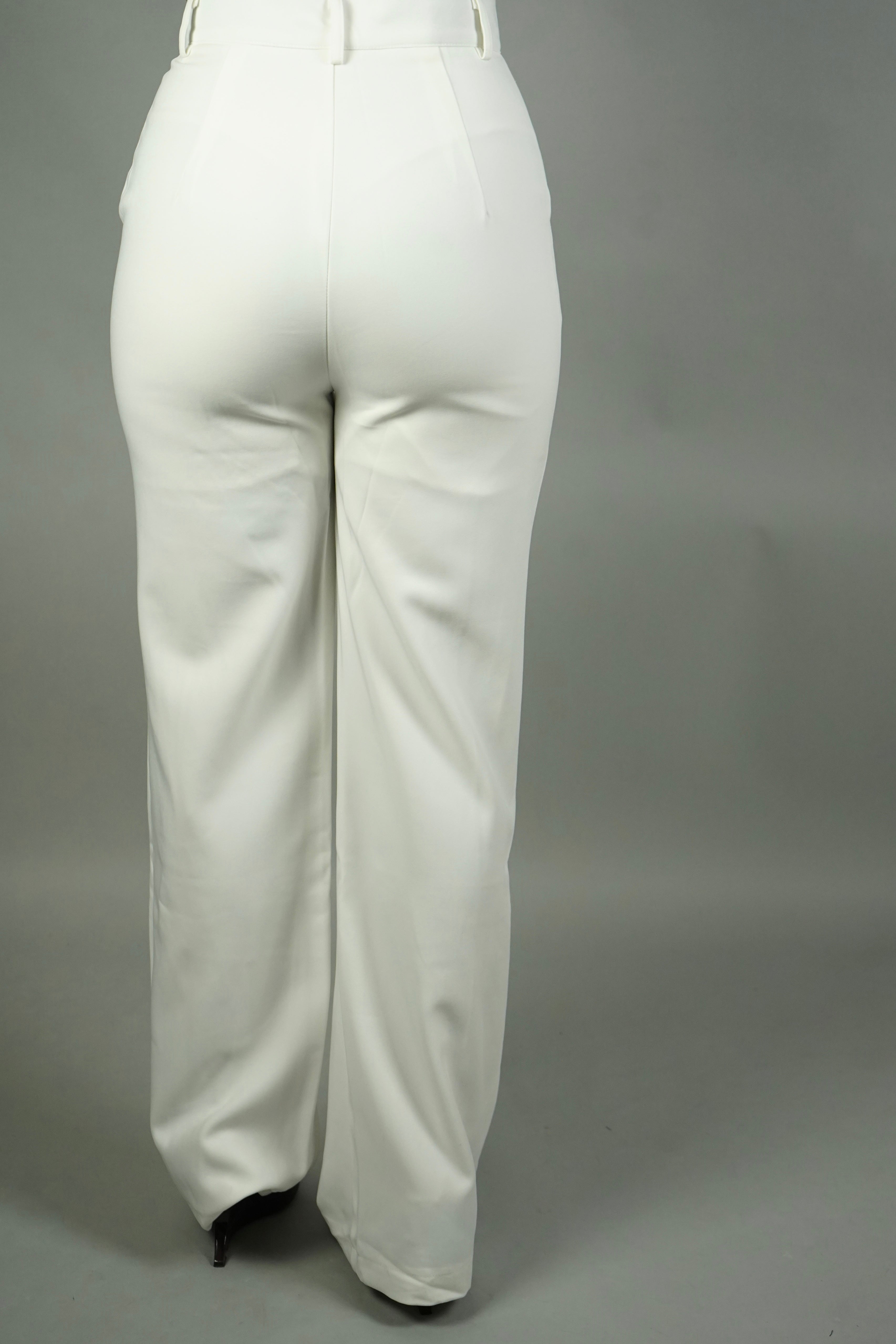 PANTALONE GAMBA DRITTA BIANCO
