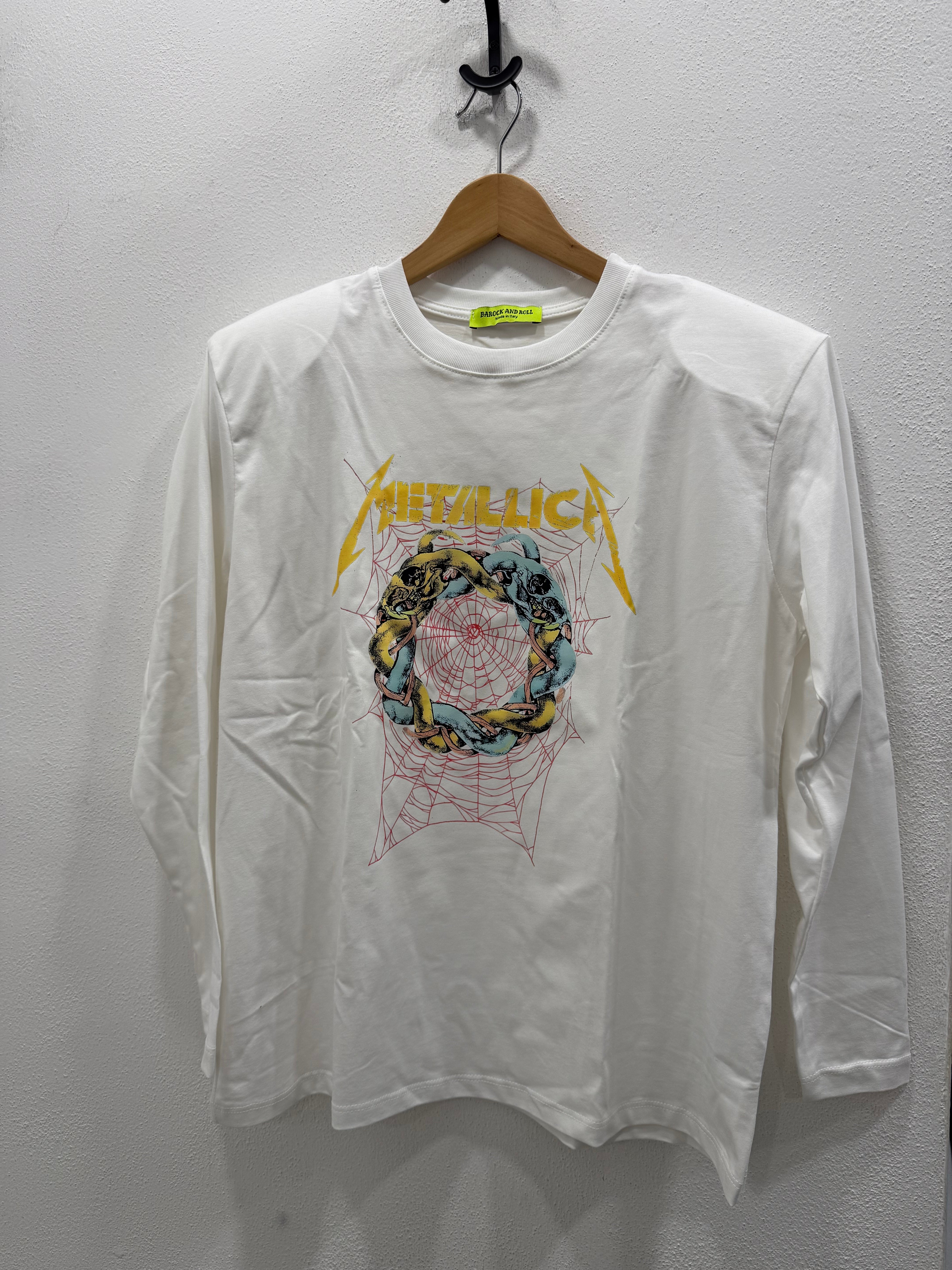 T-SHIRT SPALLINA METALLICA BIANCA