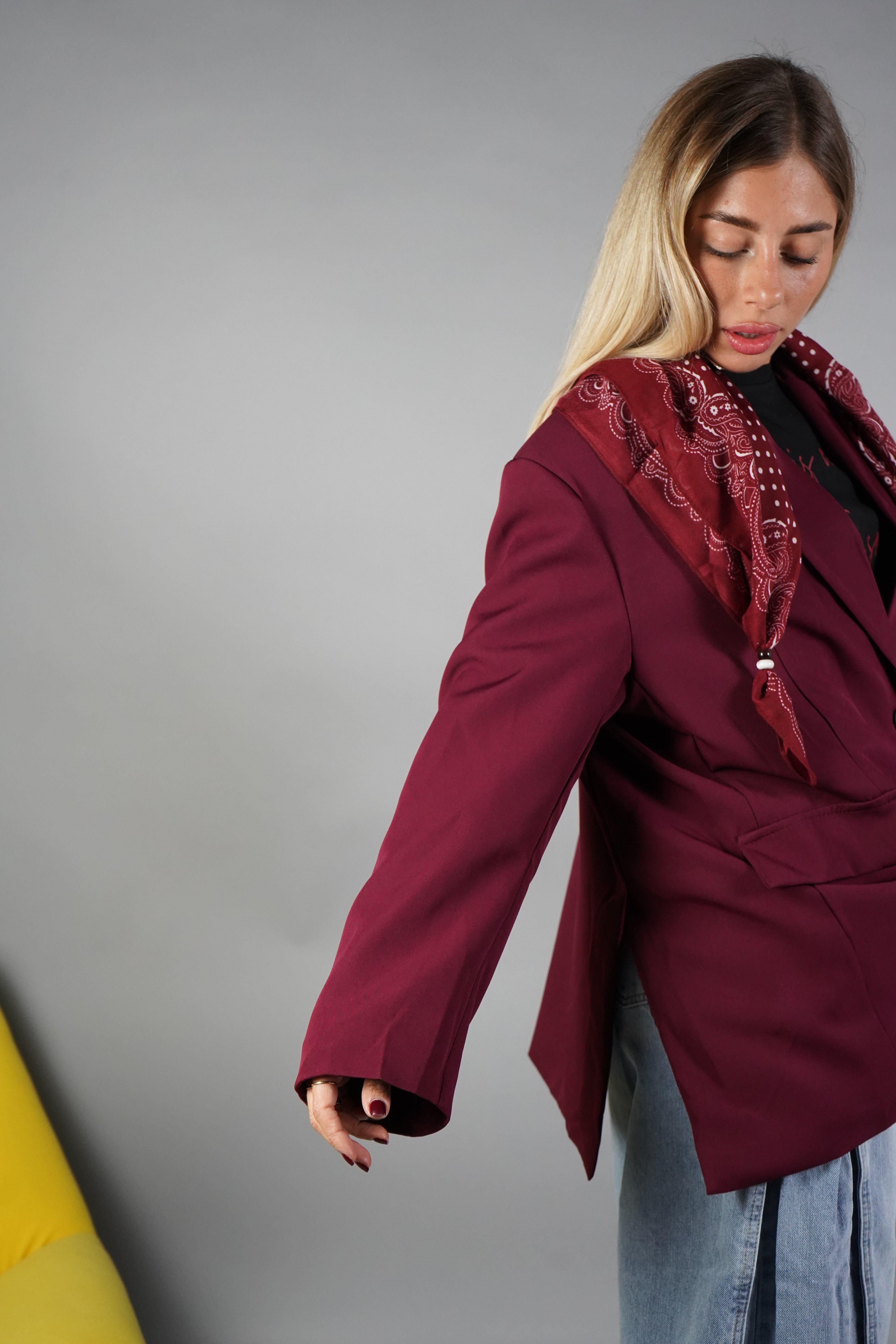 BLAZER OVERSIZE BORDEAUX