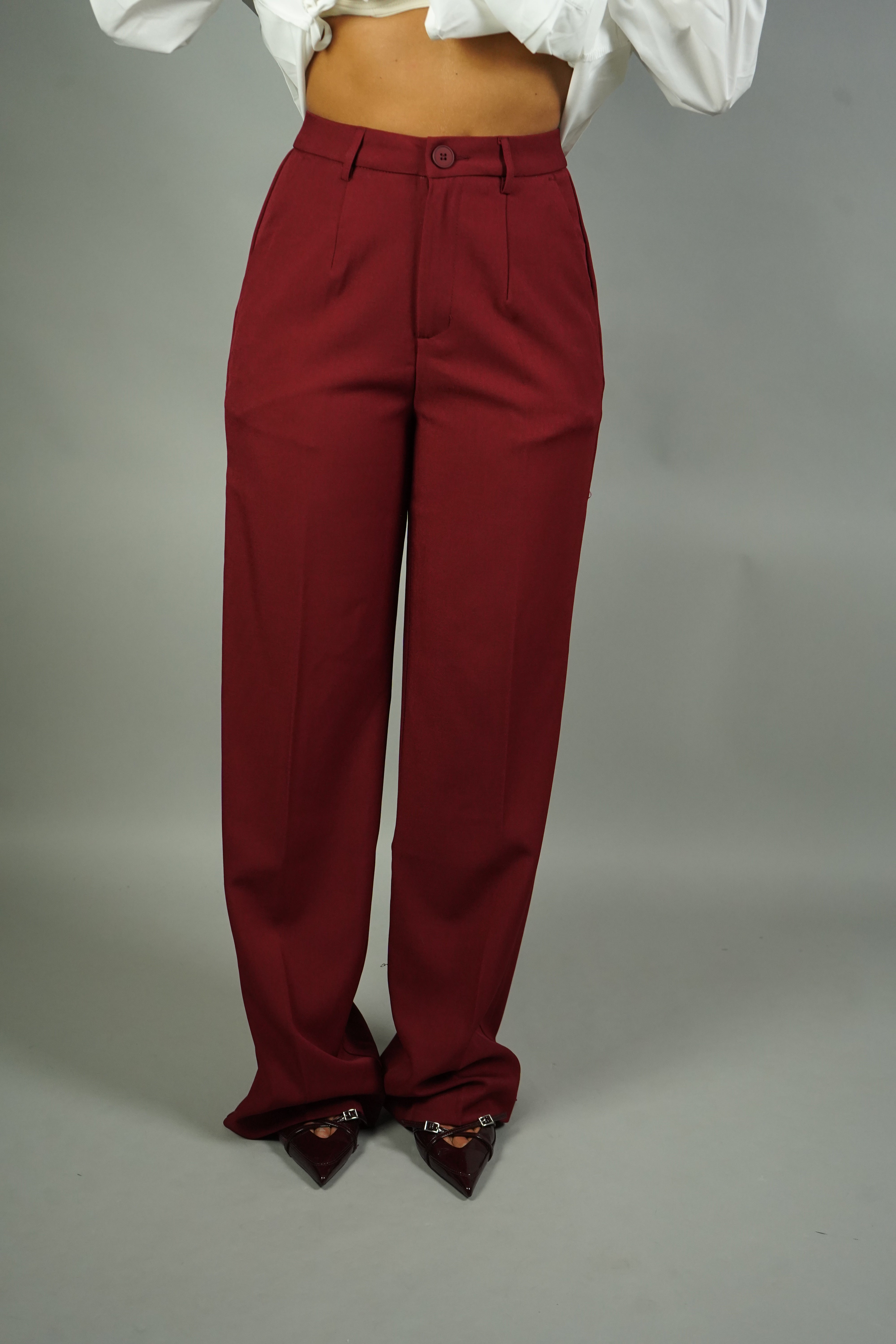 PANTALONE OFFICE BORDEAUX