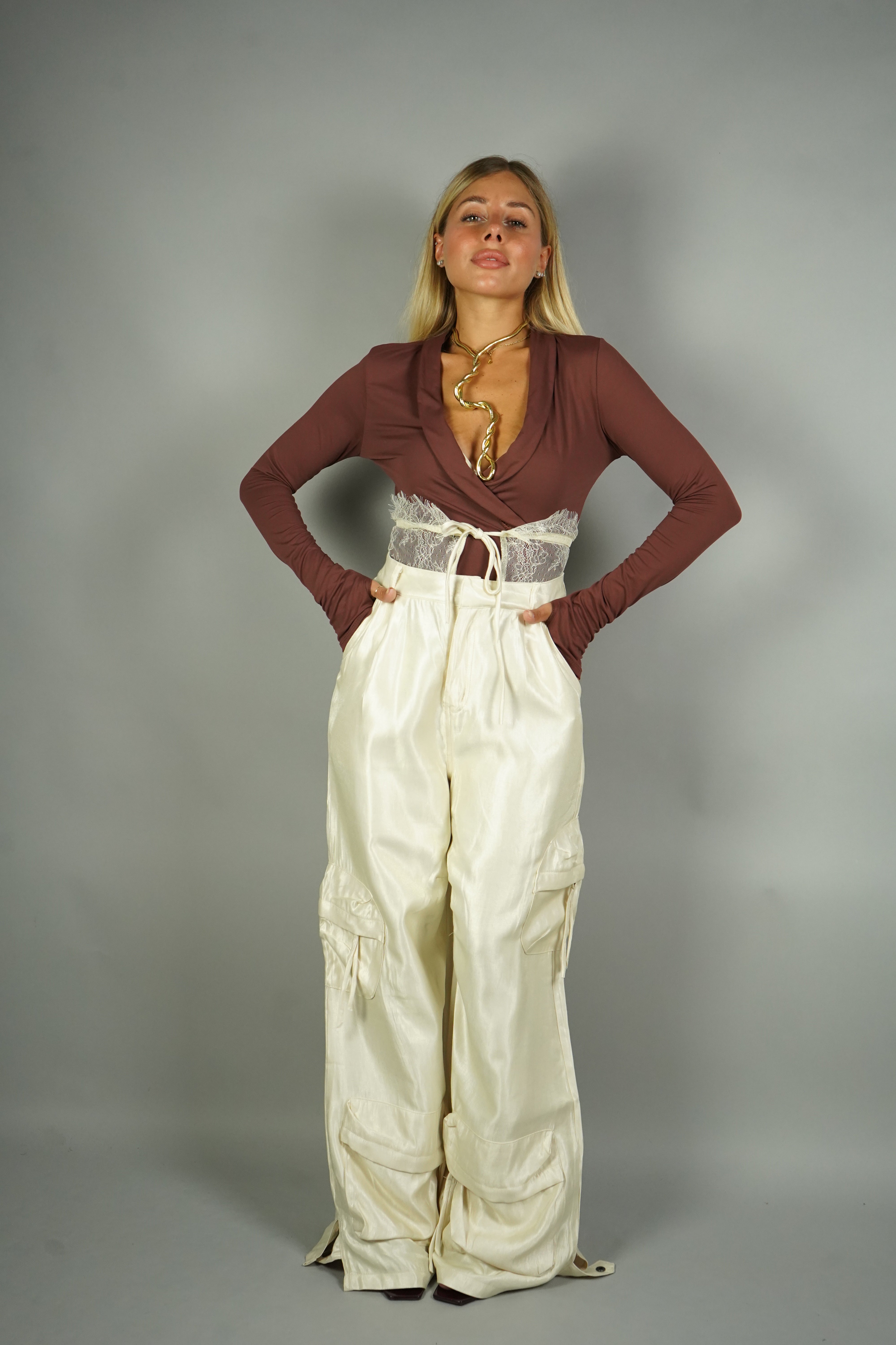 CARGO SATIN HOLLYWOOD PANNA