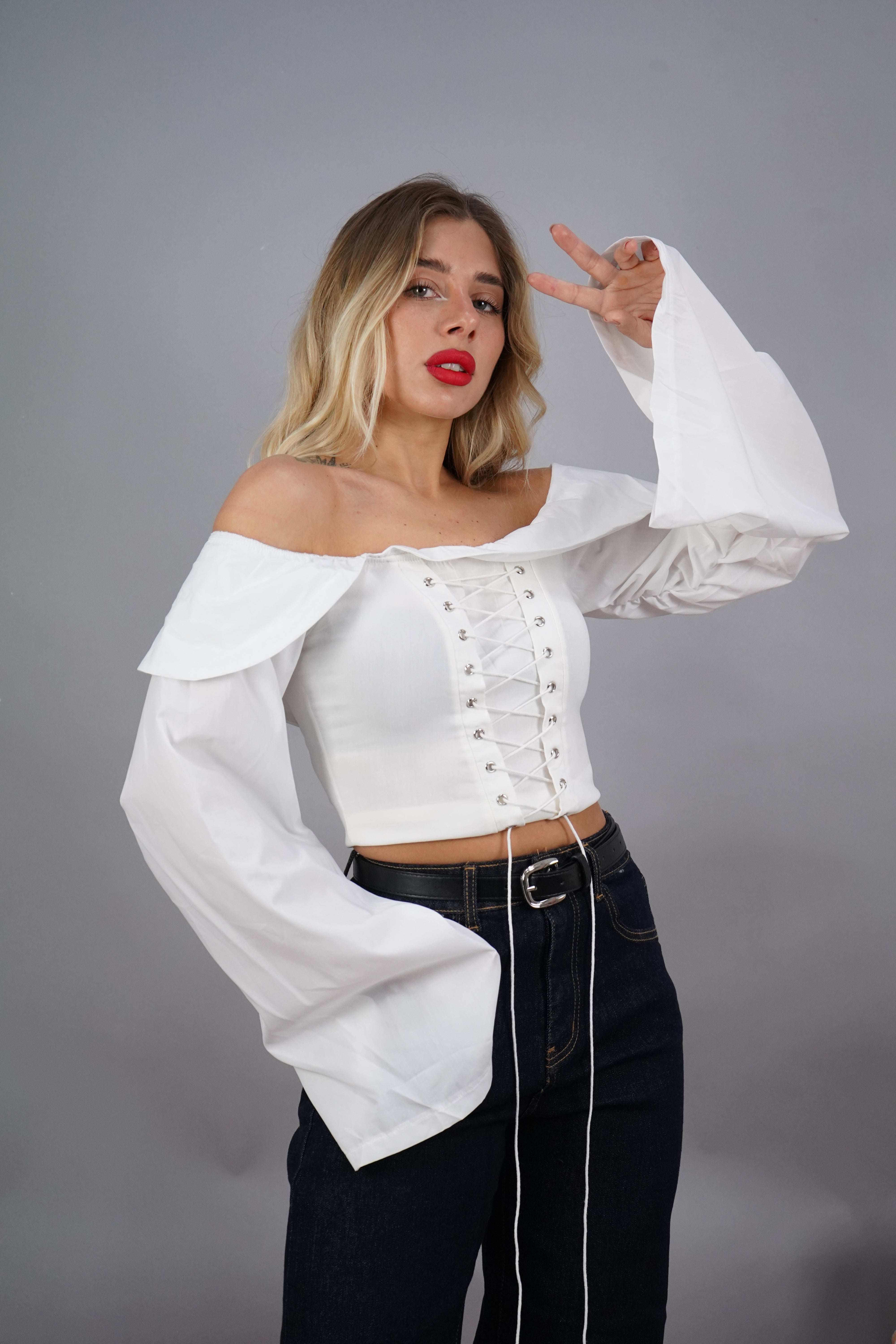 TOP CORSETTO BIANCO