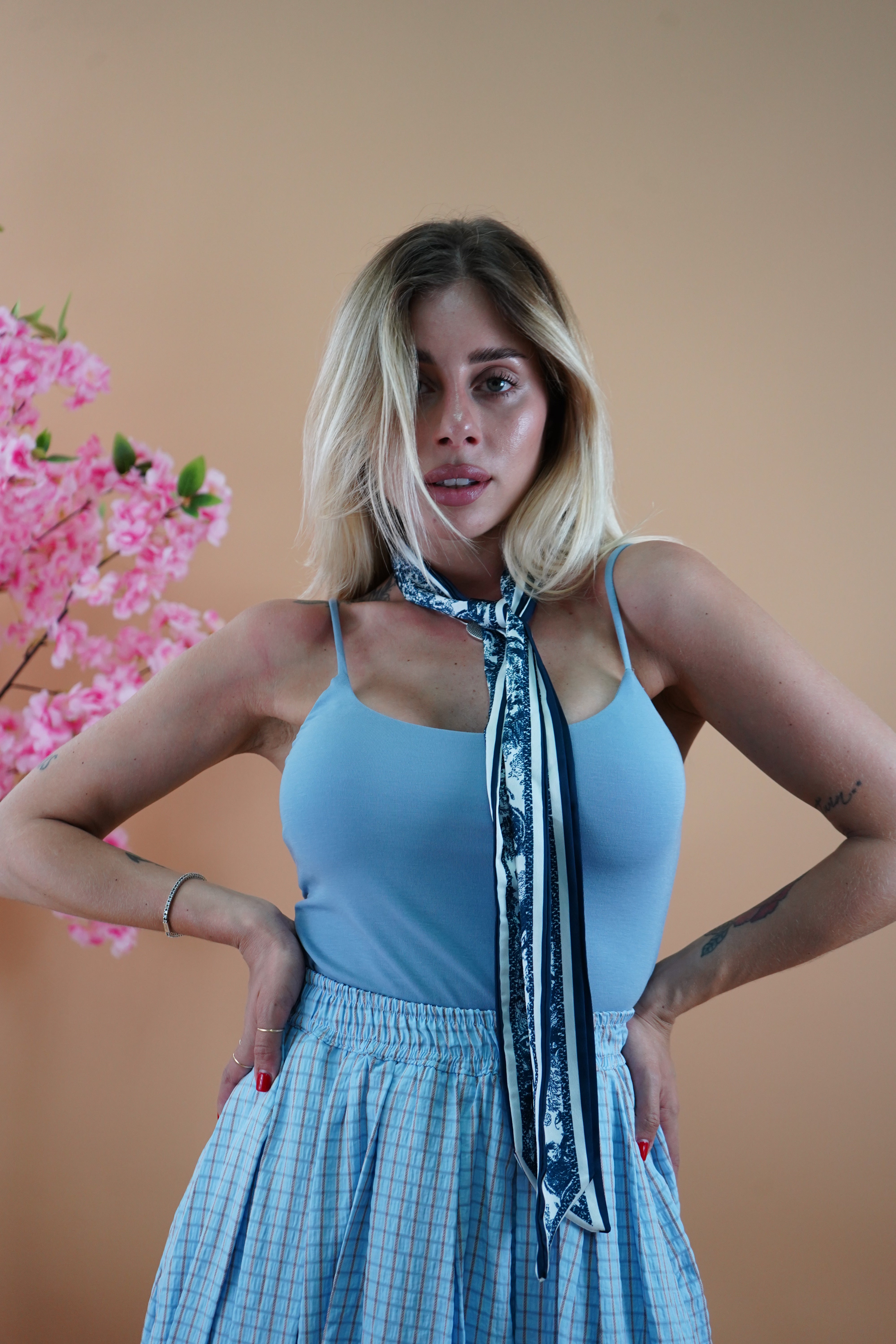 COORDINATO GREESE AZZURRO