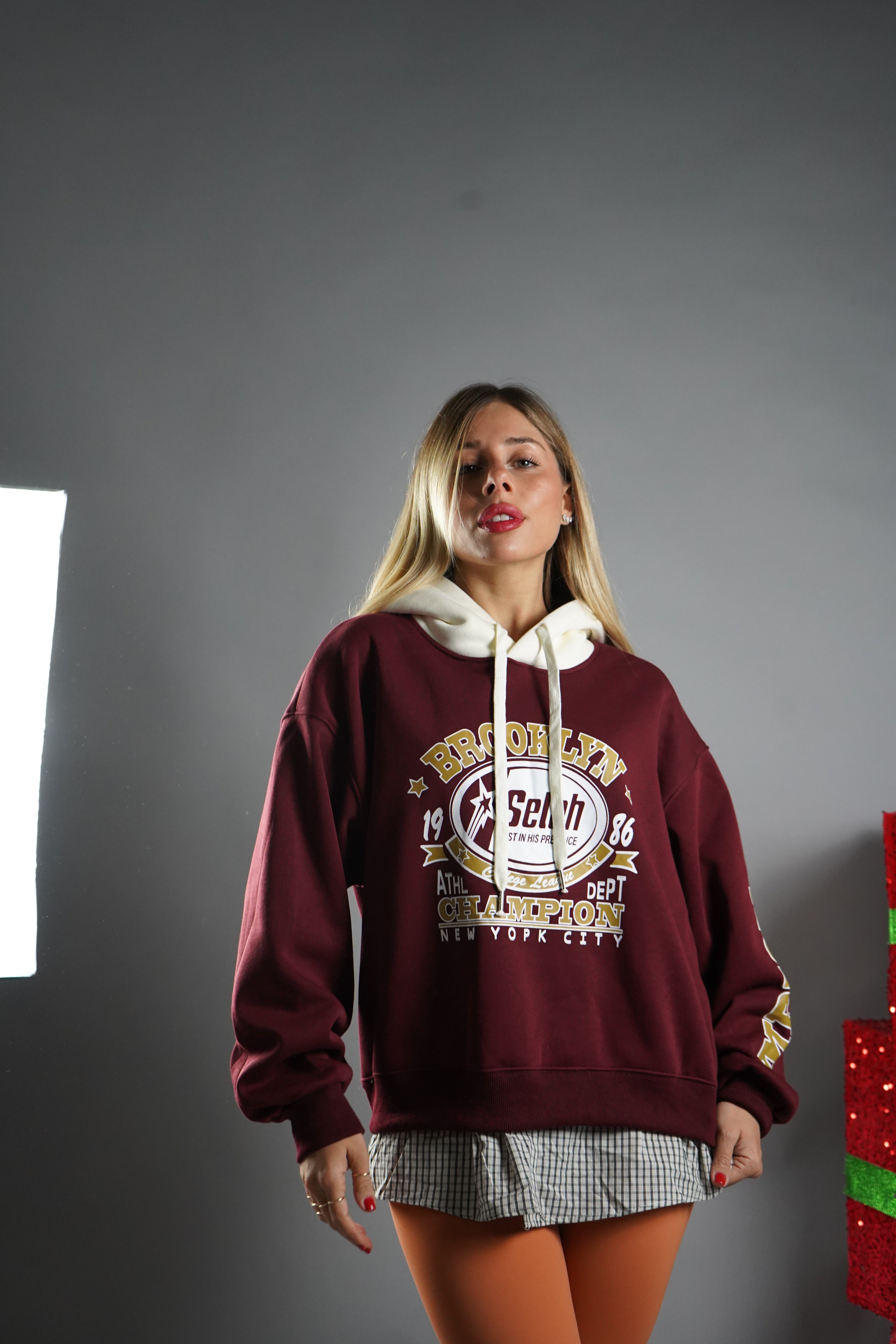 FELPA BROOKLYN BORDEAUX