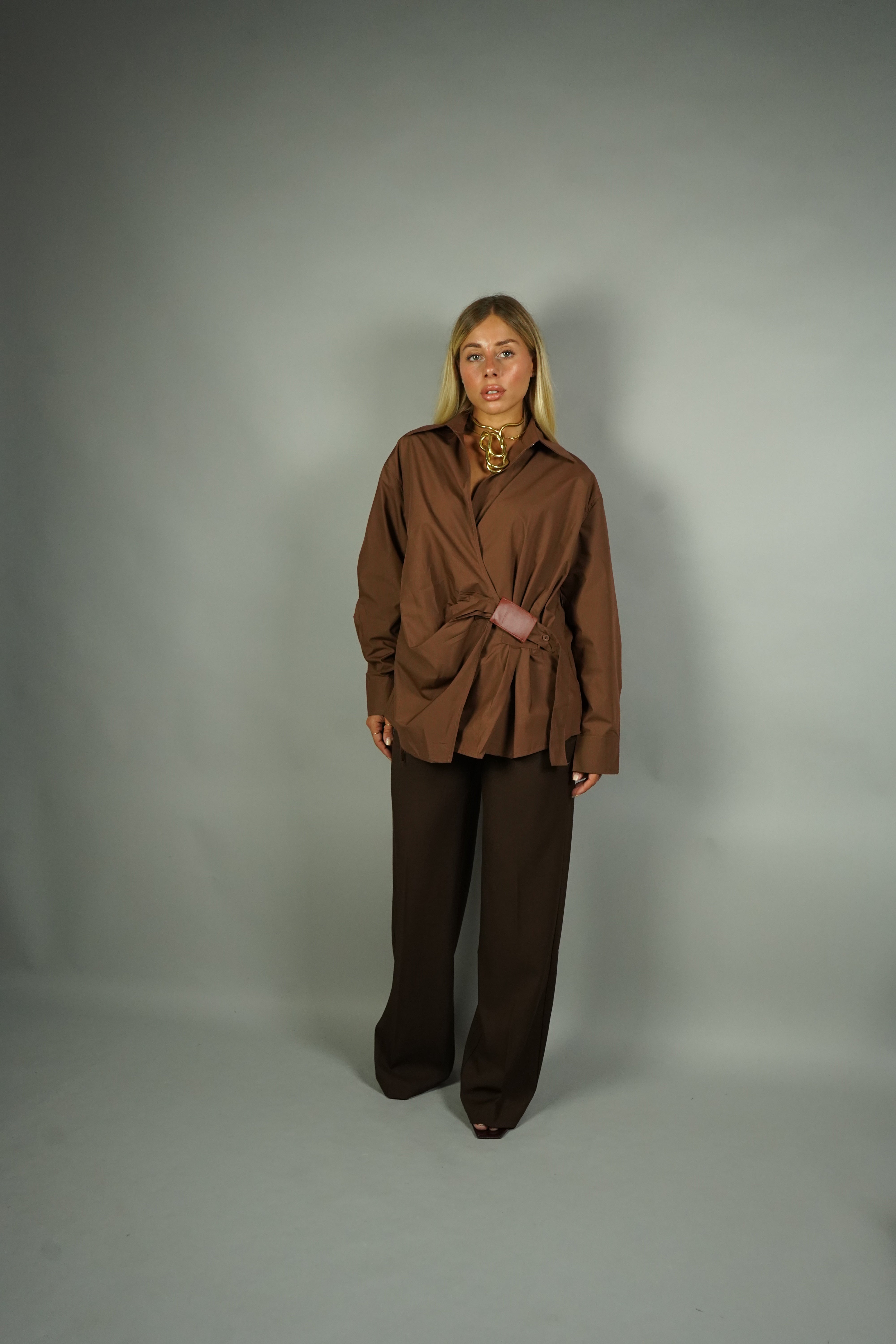 PANTALONE OFFICE MARRONE